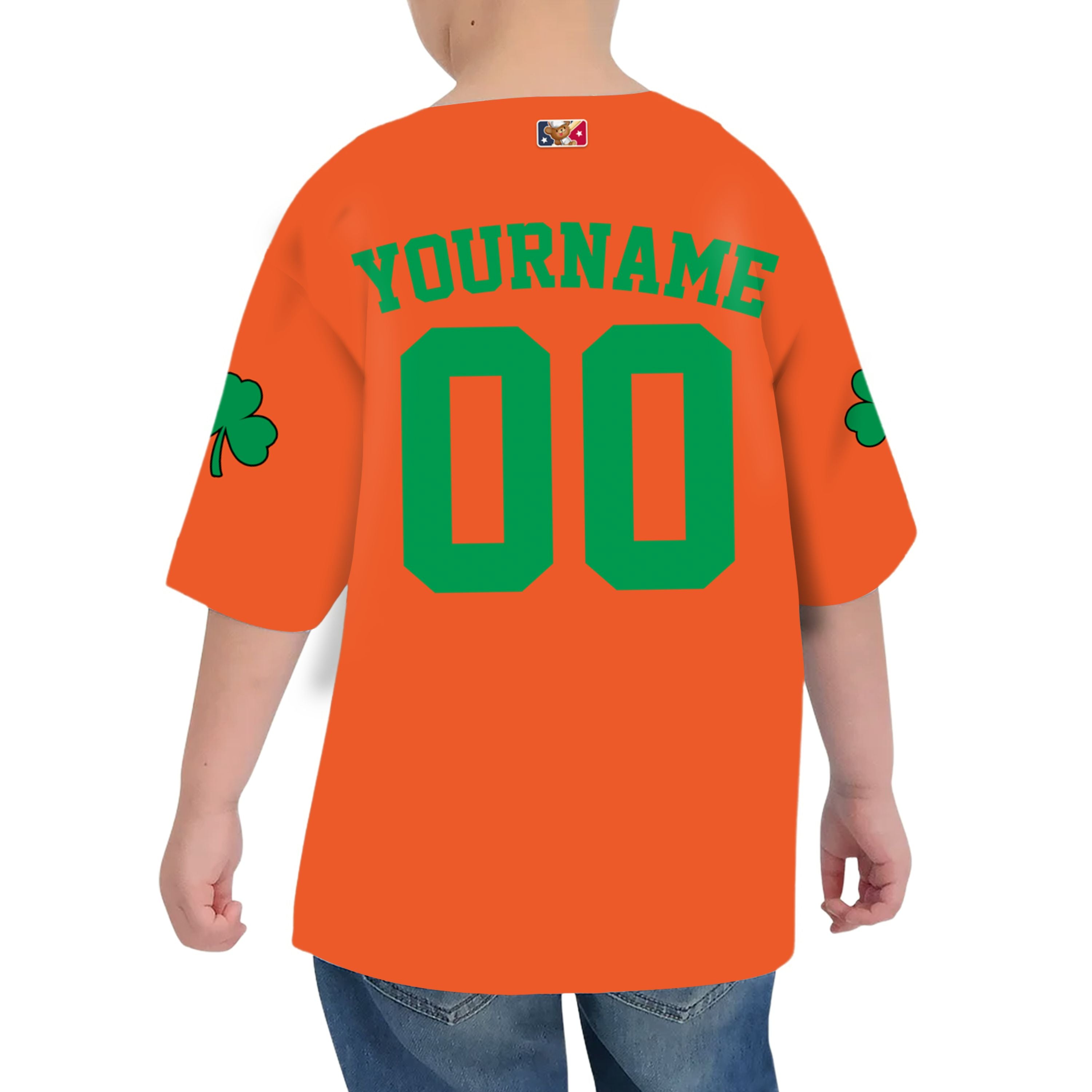 Custom Unisex Orange Green Text St. Patrick&