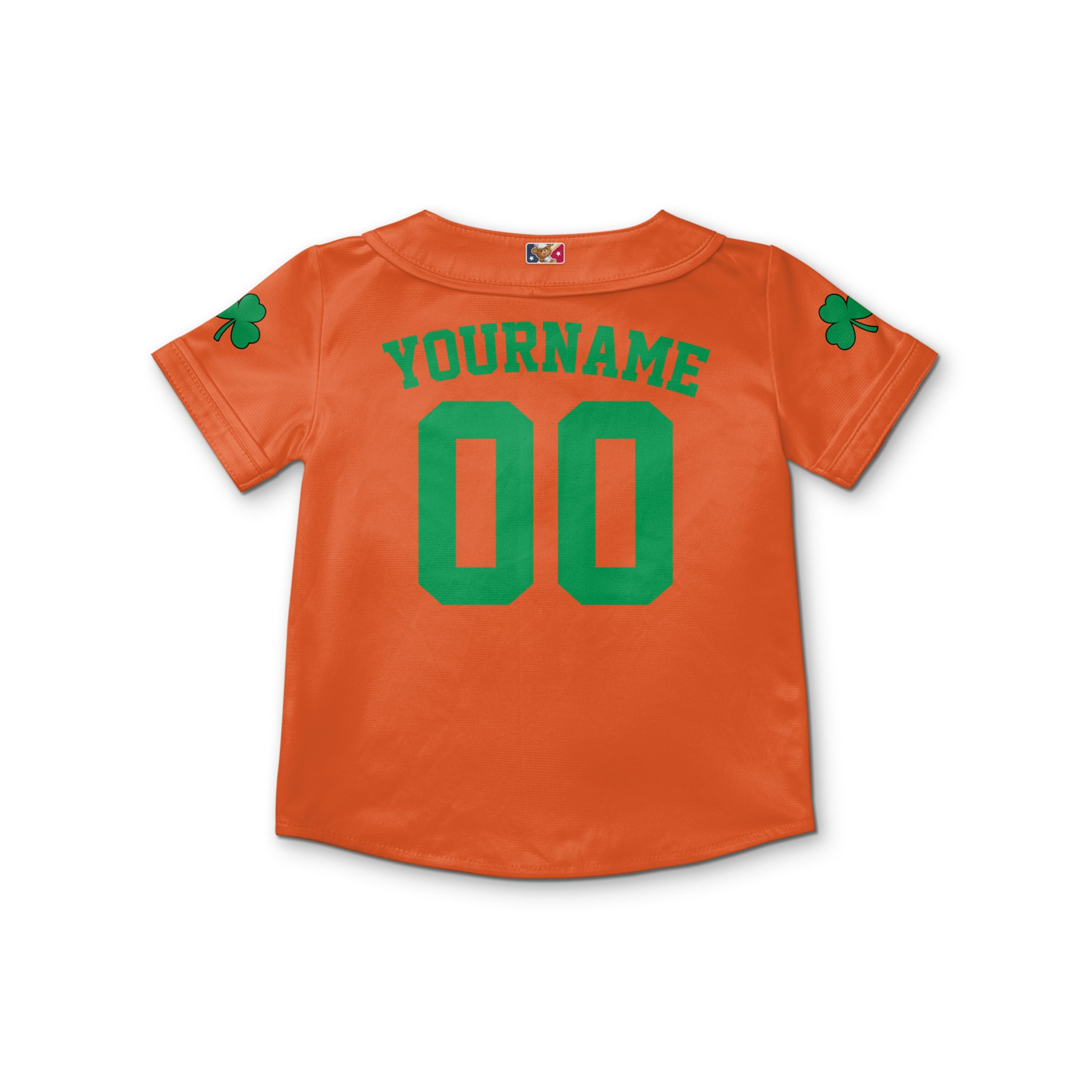 Custom Unisex Orange Green Text St. Patrick&