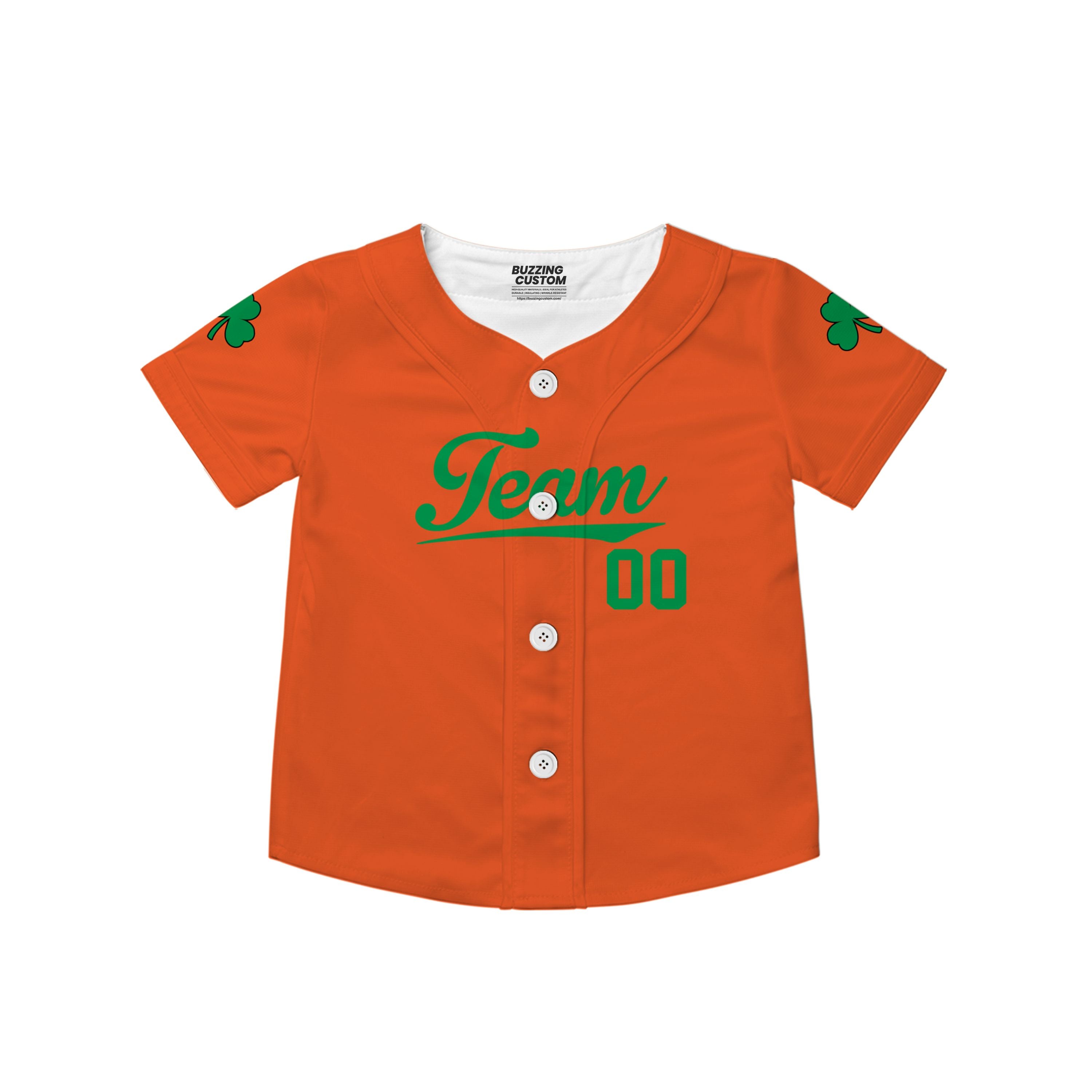 Custom Unisex Orange Green Text St. Patrick&