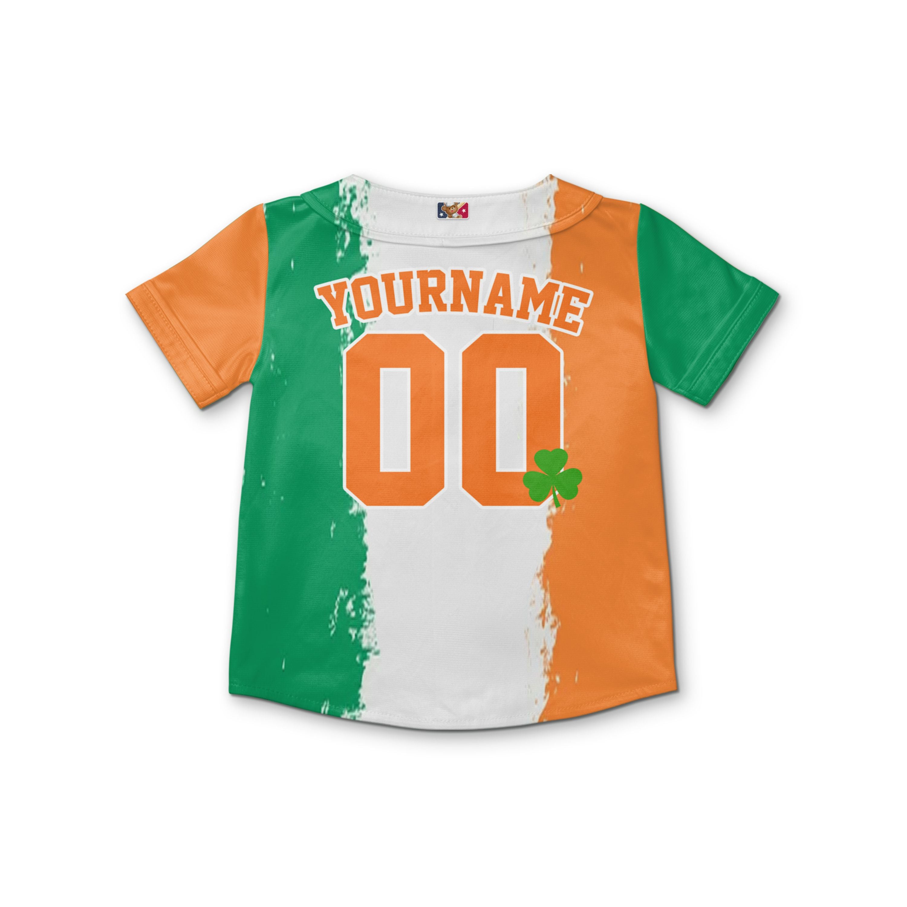 Custom Unisex Green Orange White St. Patrick&