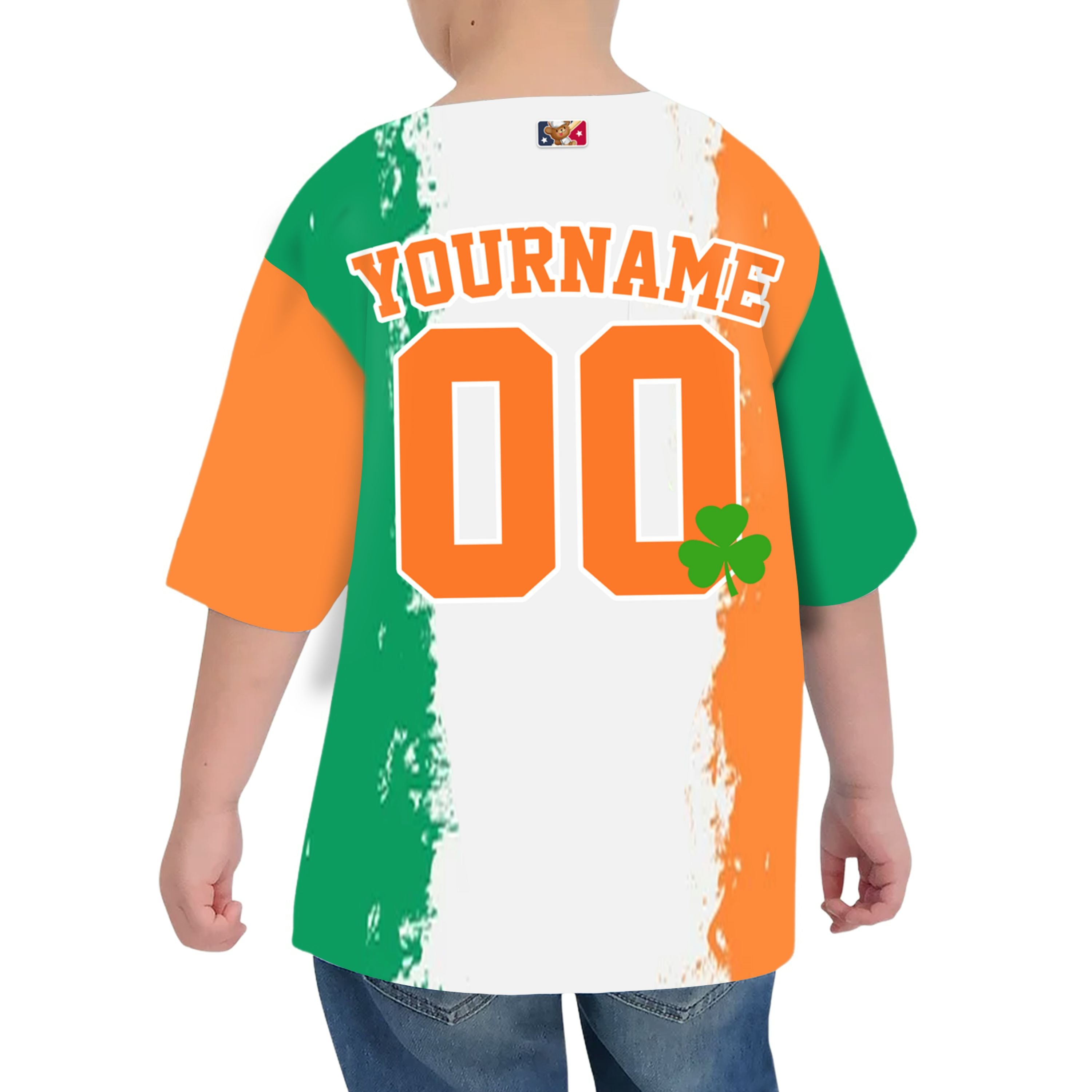 Custom Unisex Green Orange White St. Patrick&