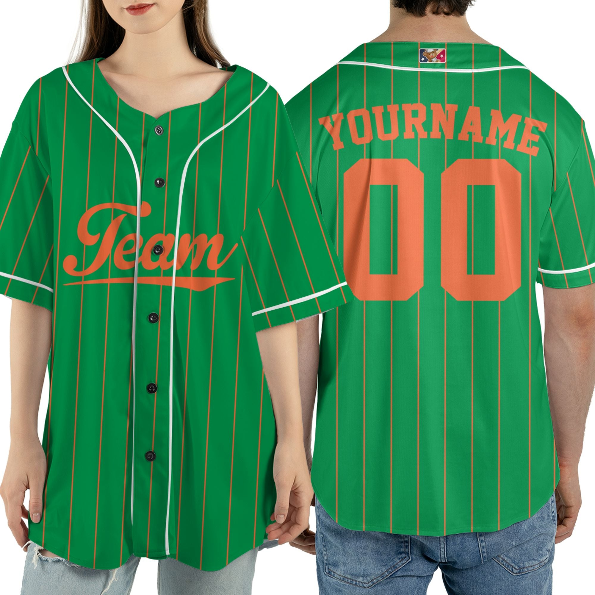 Custom Unisex Green Orange Stipre St. Patrick&