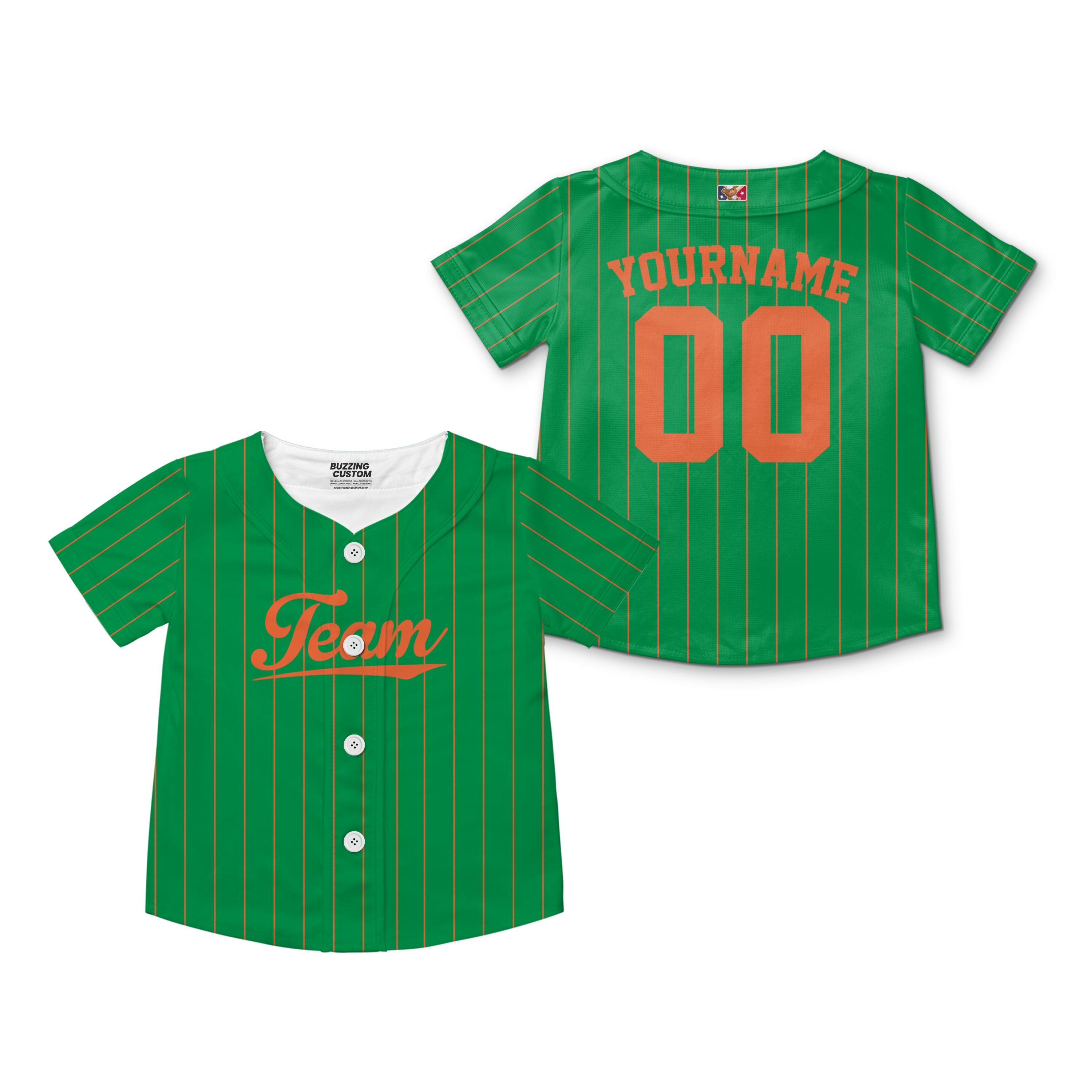 Custom Unisex Green Orange Stripe St. Patrick&
