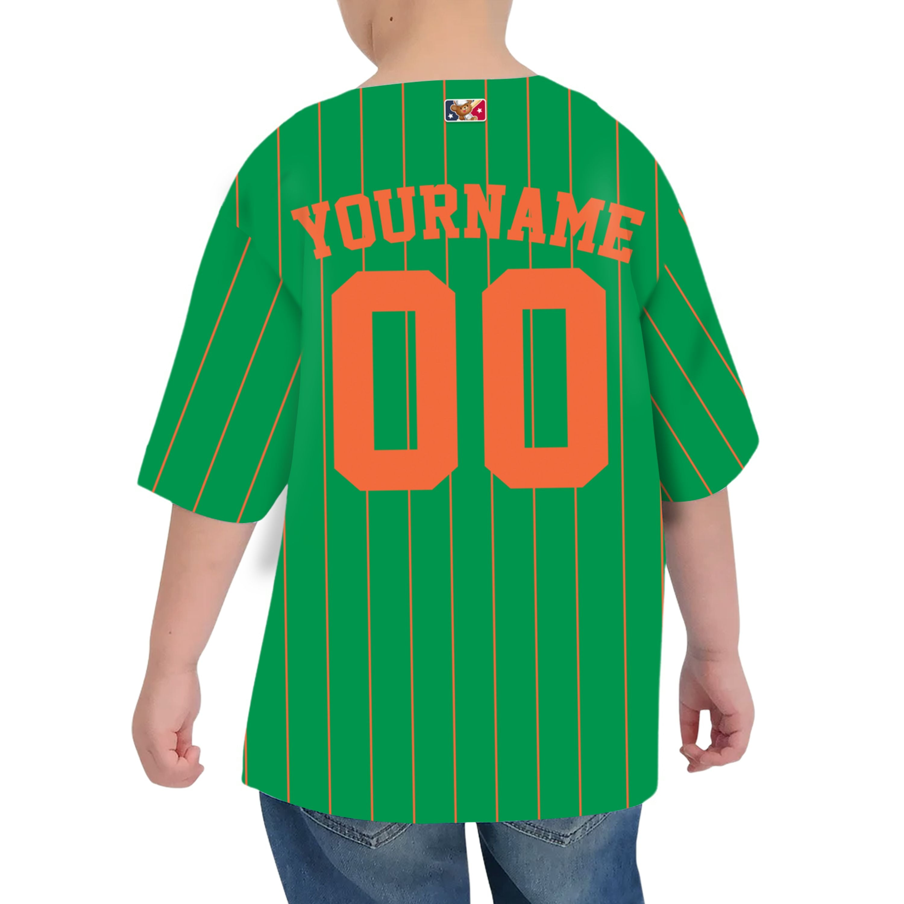 Custom Unisex Green Orange Stripe St. Patrick&