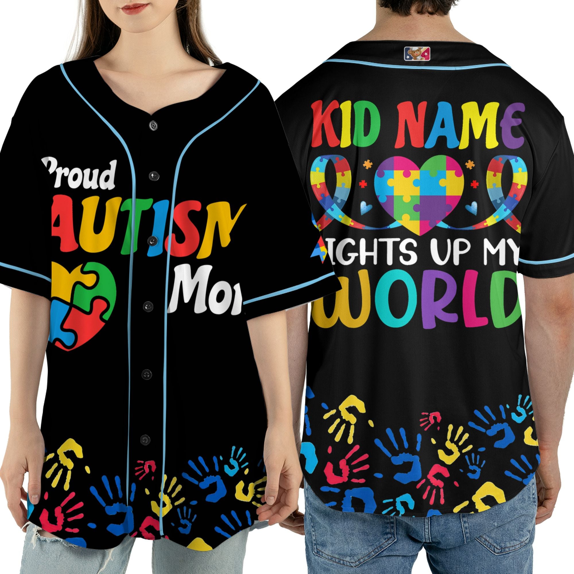 Custom Austism Mom Black Baseball Jersey Custom Motivational Gift For Him And Her TKB68