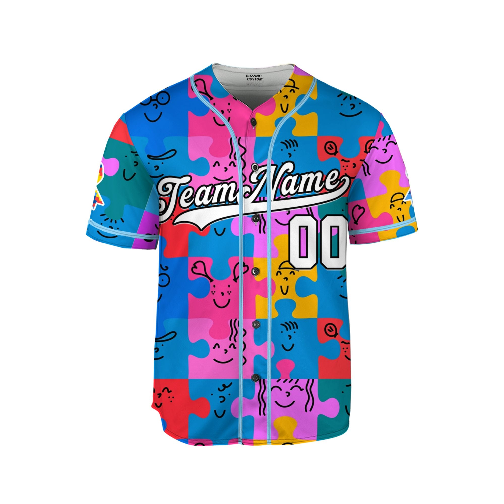 Custom Jigsaw Autism Baseball Jersey Custom Motivational Gift For Him And Her TKb67