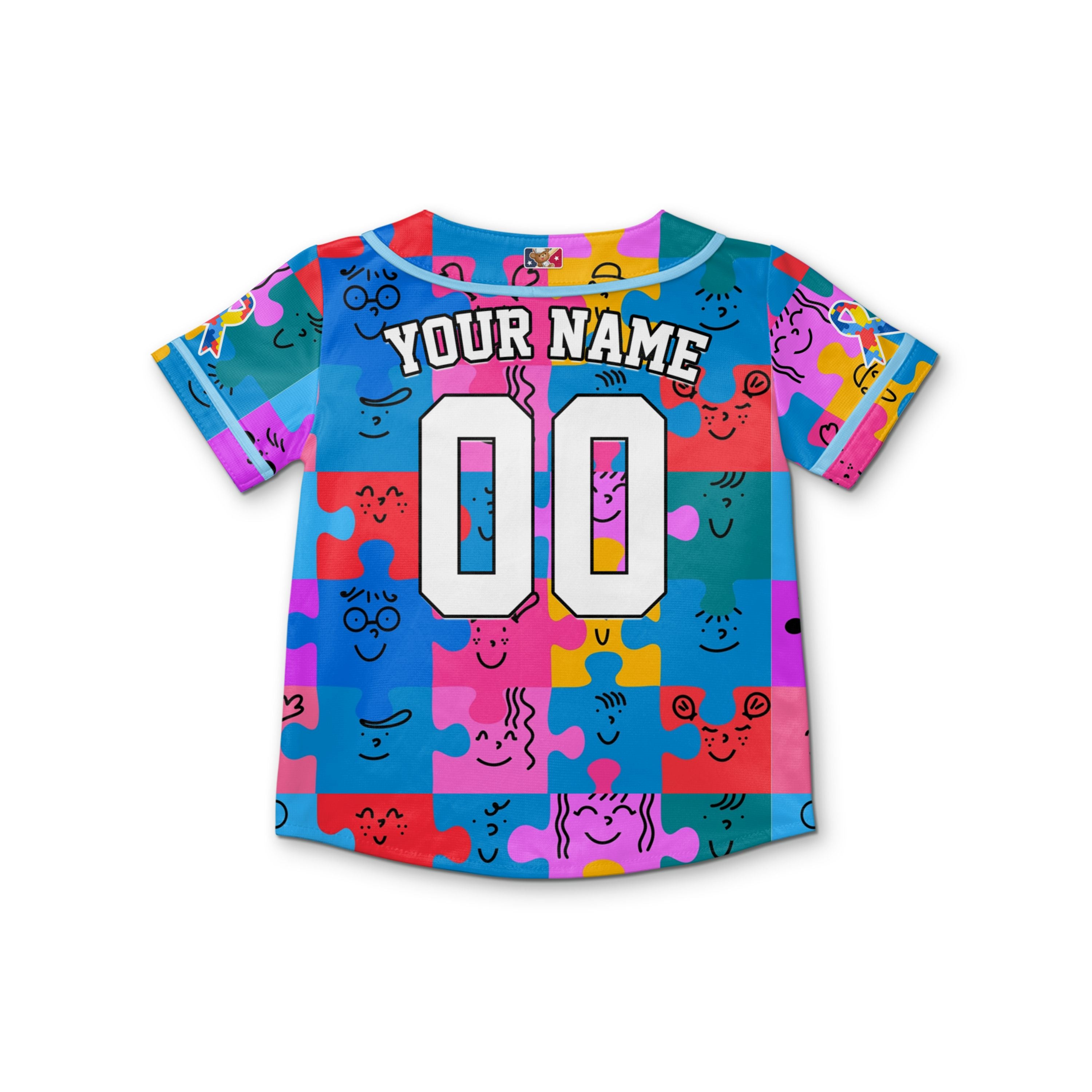 Custom Kid Jigsaw Autism Baseball Jersey Autism Awareness Gift For Him And Her TKb67