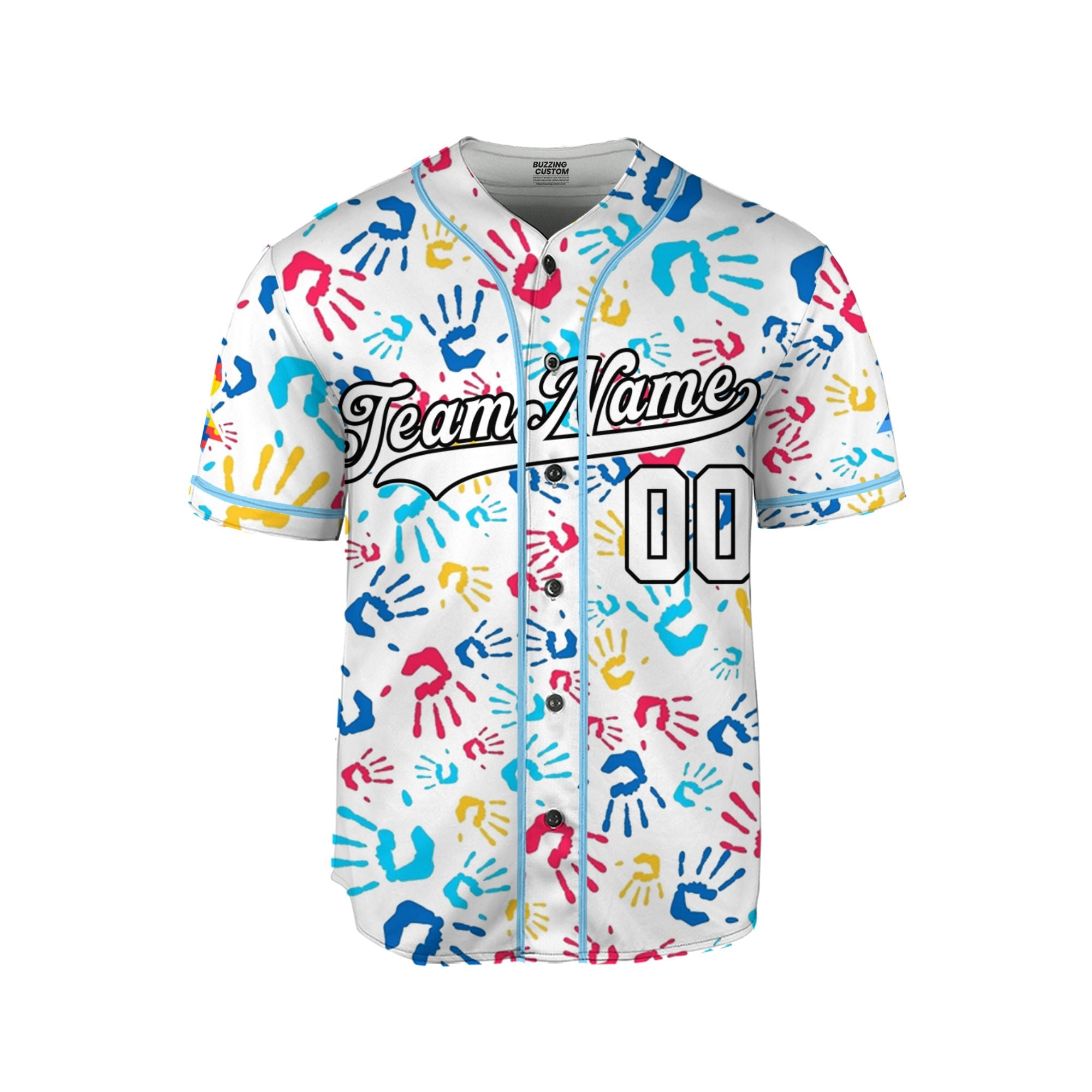 Custom Hand Autism Baseball Jersey Custom Motivational Gift For Him And Her TKb67