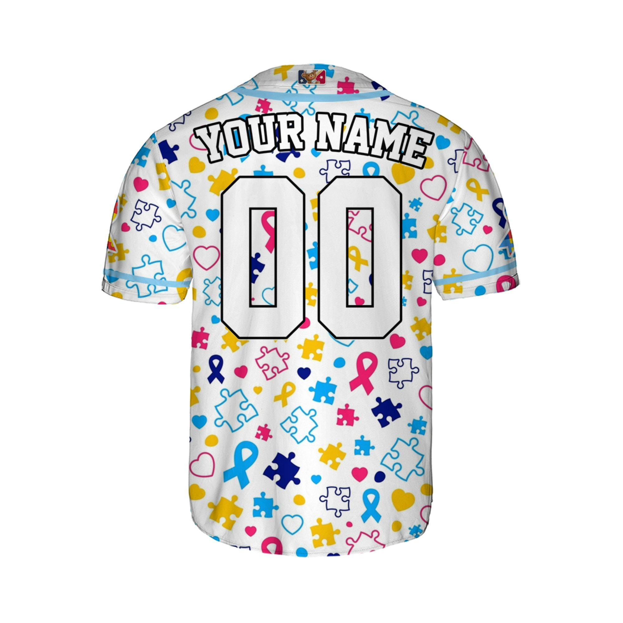 Custom Pattern Autism Baseball Jersey Custom Motivational Gift For Him And Her TKb67