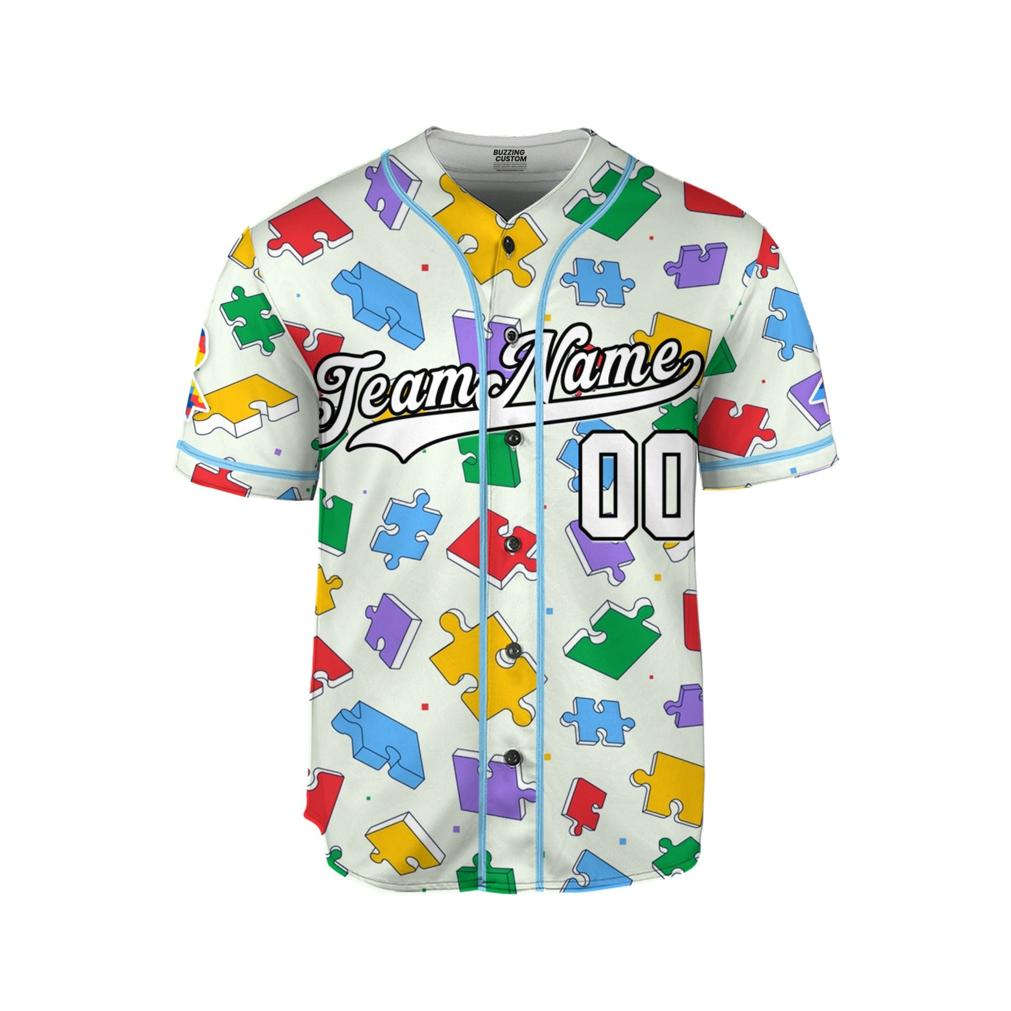 Custom Jigsaw 2 Autism Baseball Jersey Custom Motivational Gift For Him And Her TKb67