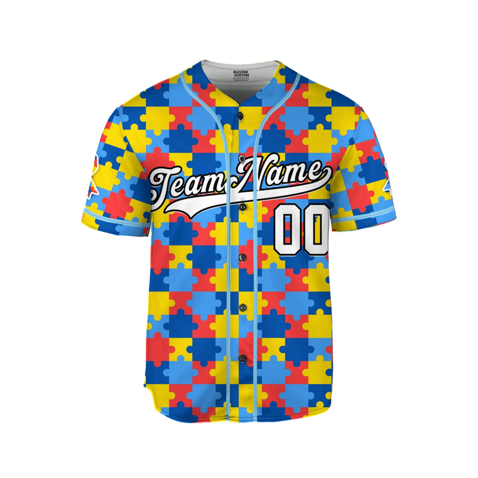 Custom Jigsaw Color Autism Baseball Jersey Custom Motivational Gift For Him And Her TKb67