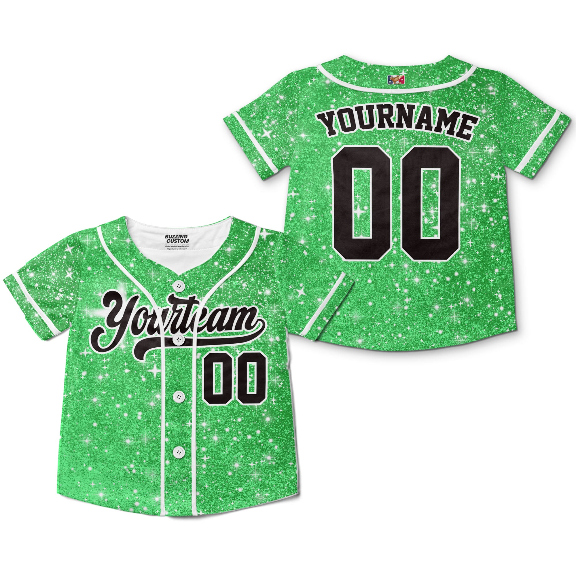 custom-amazing-glitter-star-simple-green-baseball-jersey-9497