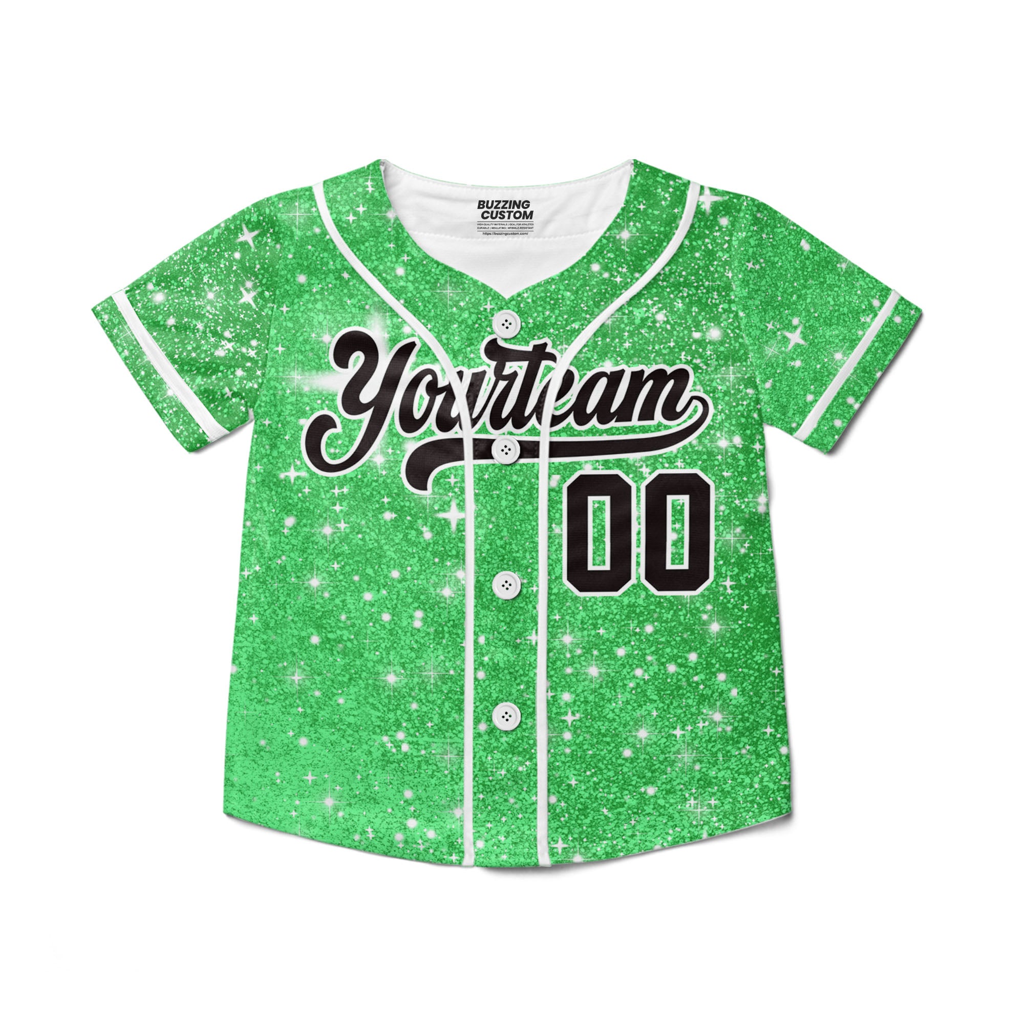 custom-amazing-glitter-star-simple-green-baseball-jersey-9497