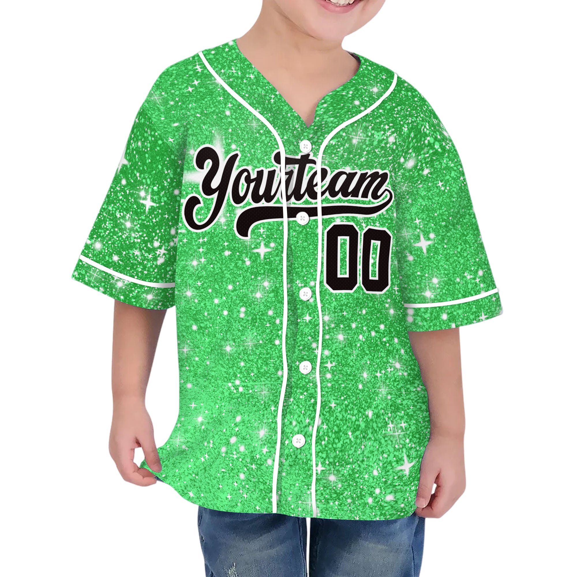 custom-amazing-glitter-star-simple-green-baseball-jersey-9497