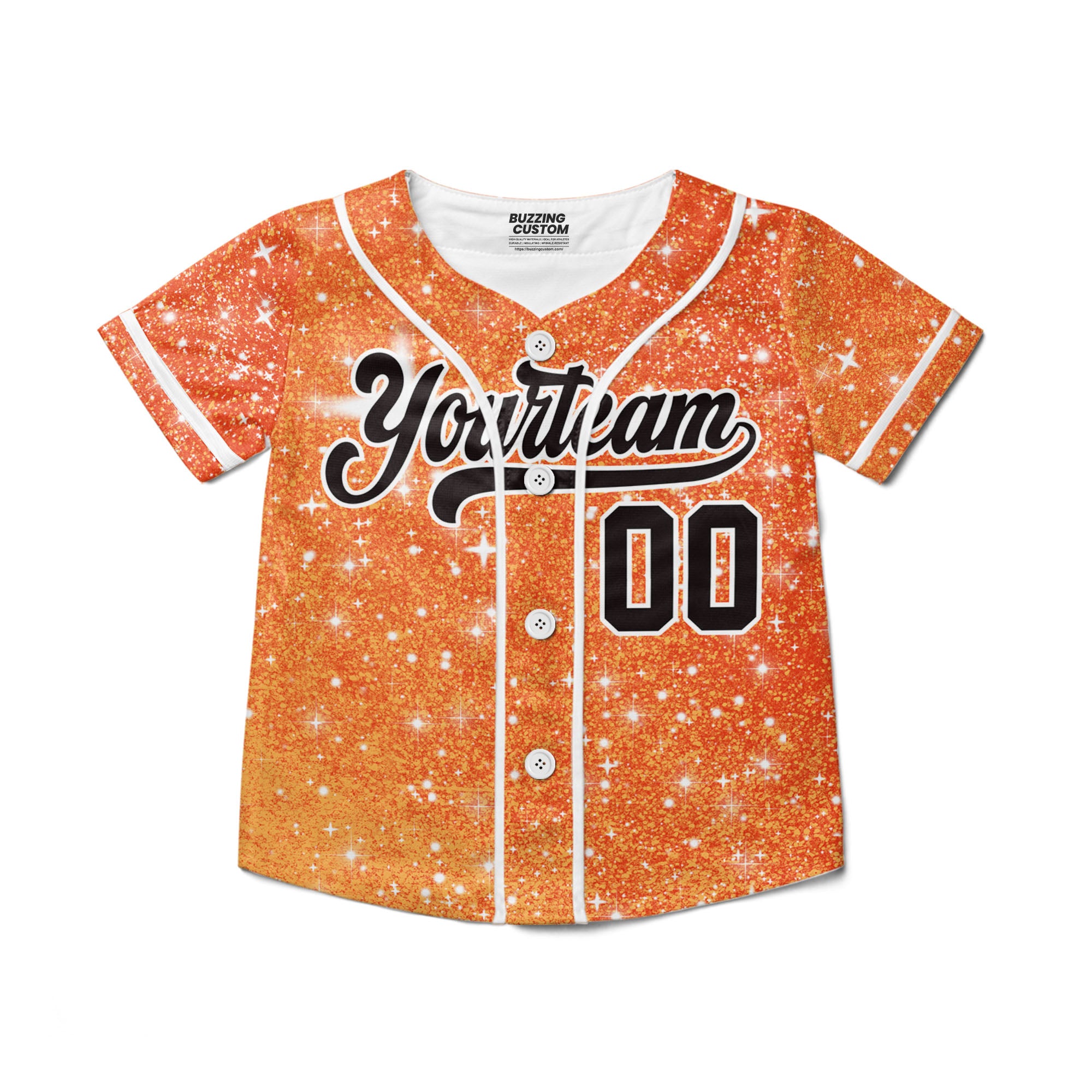 custom-amazing-glitter-star-simple-orange-baseball-jersey-9624