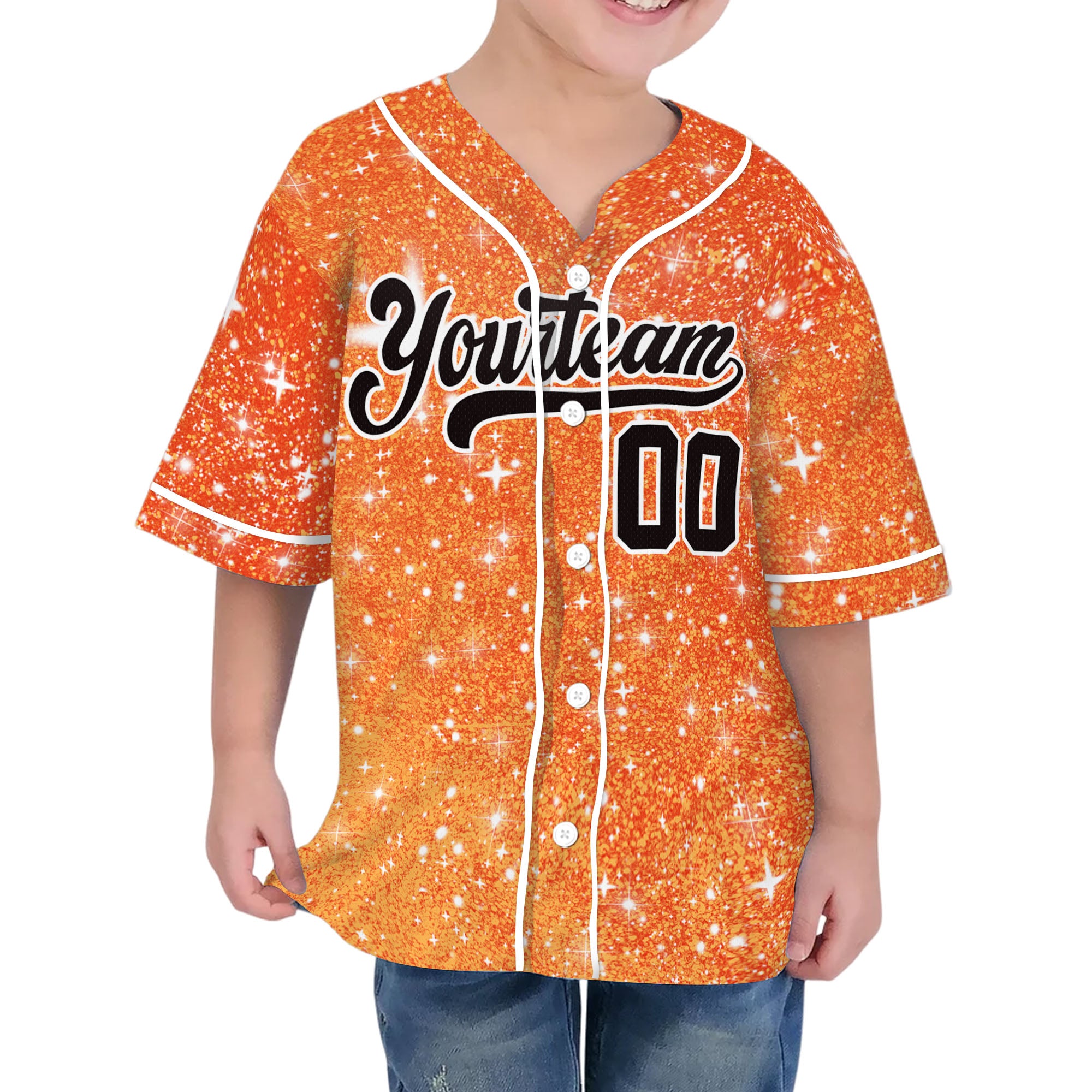 custom-amazing-glitter-star-simple-orange-baseball-jersey-9624