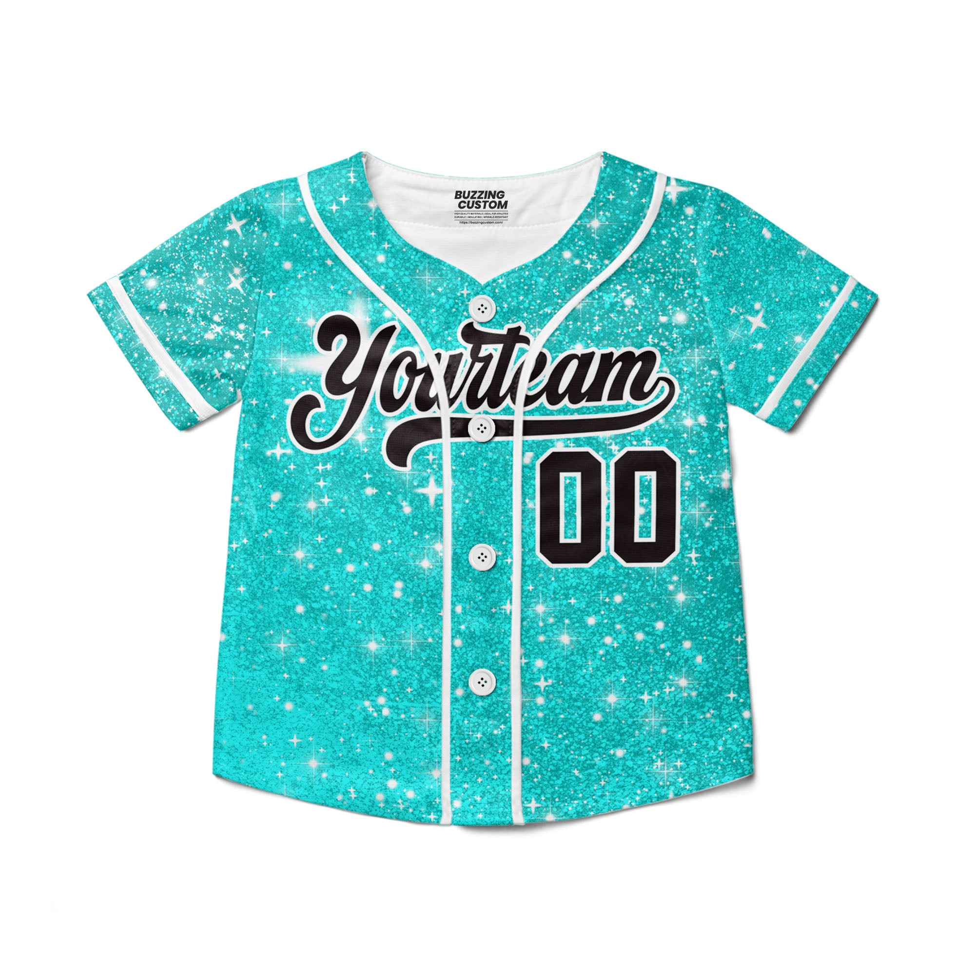 custom-amazing-glitter-star-simple-turquoise-baseball-jersey-7100