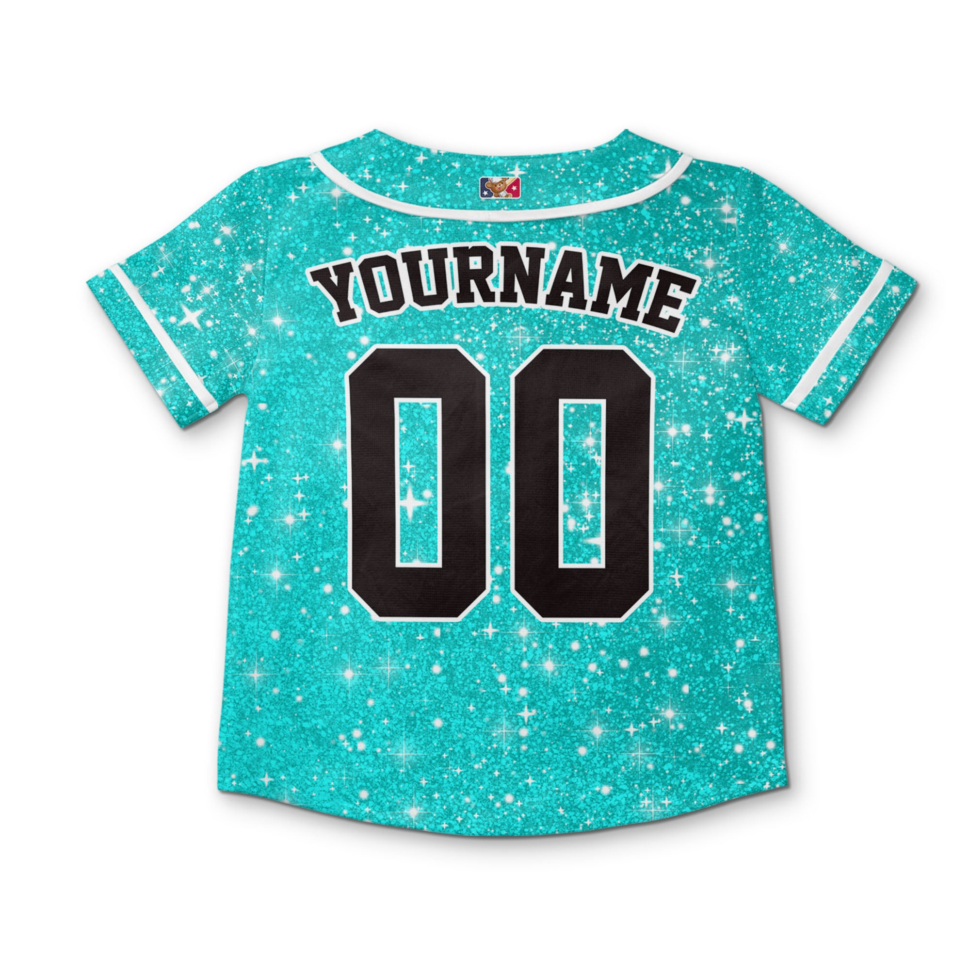 custom-amazing-glitter-star-simple-turquoise-baseball-jersey-7100