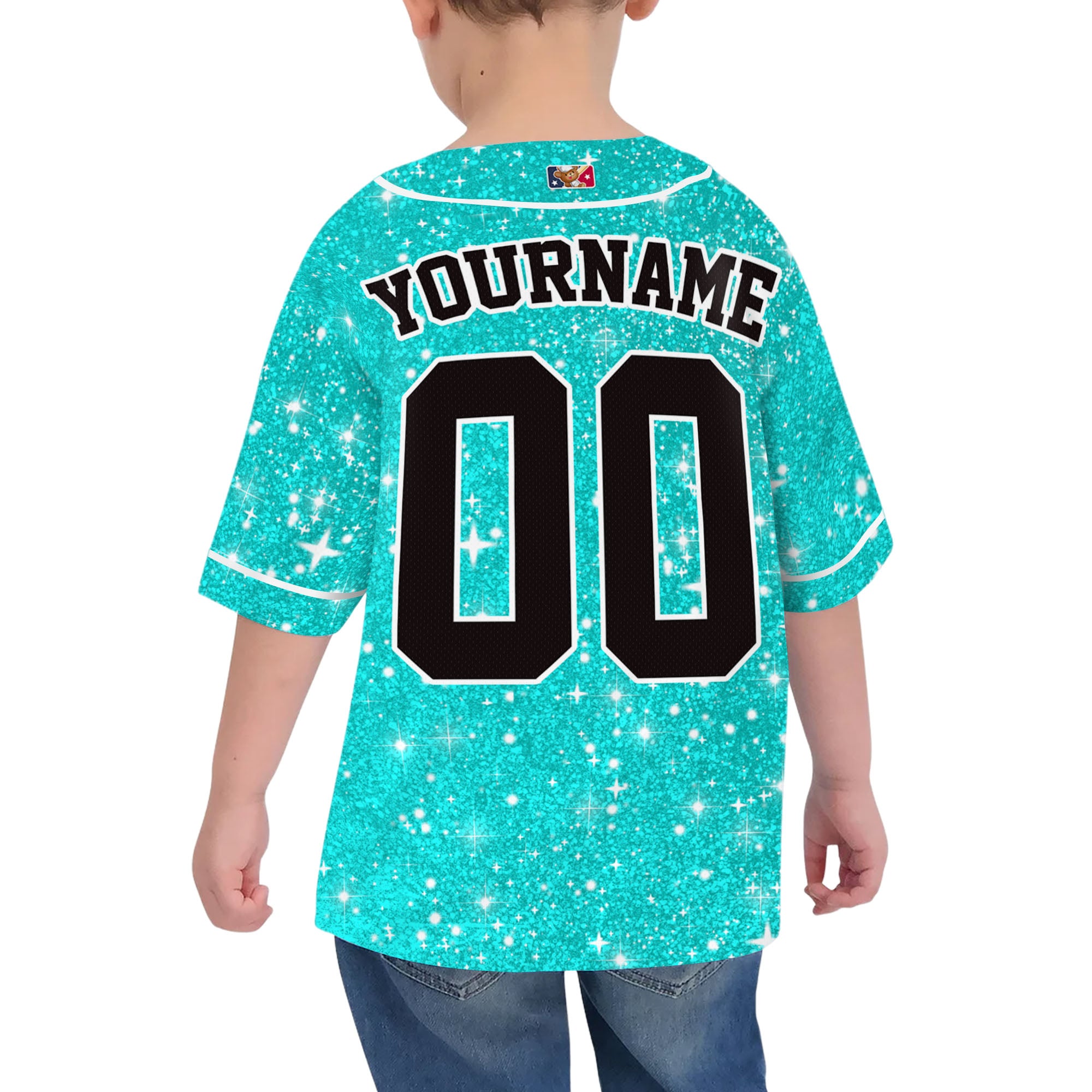 custom-amazing-glitter-star-simple-turquoise-baseball-jersey-7100
