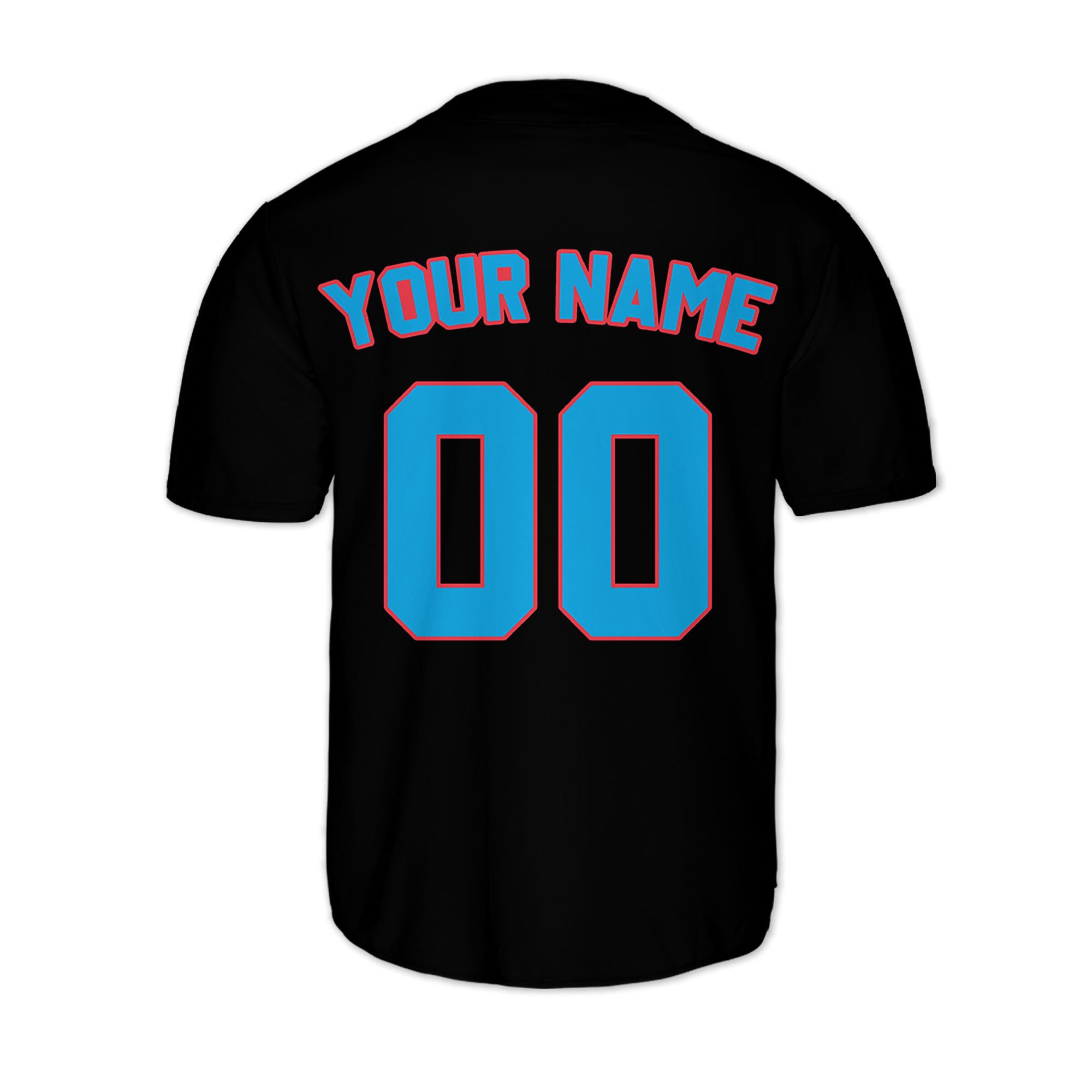 Custom-Black-Blue-Baseball-Jersey