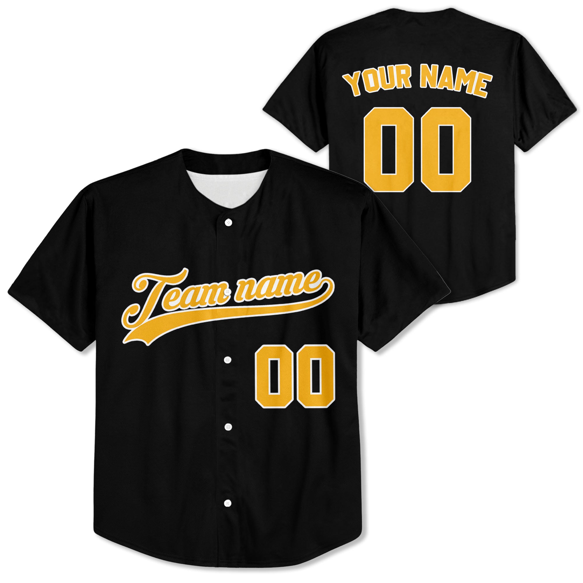 Custom-Black-Yellow-Baseball-Jersey