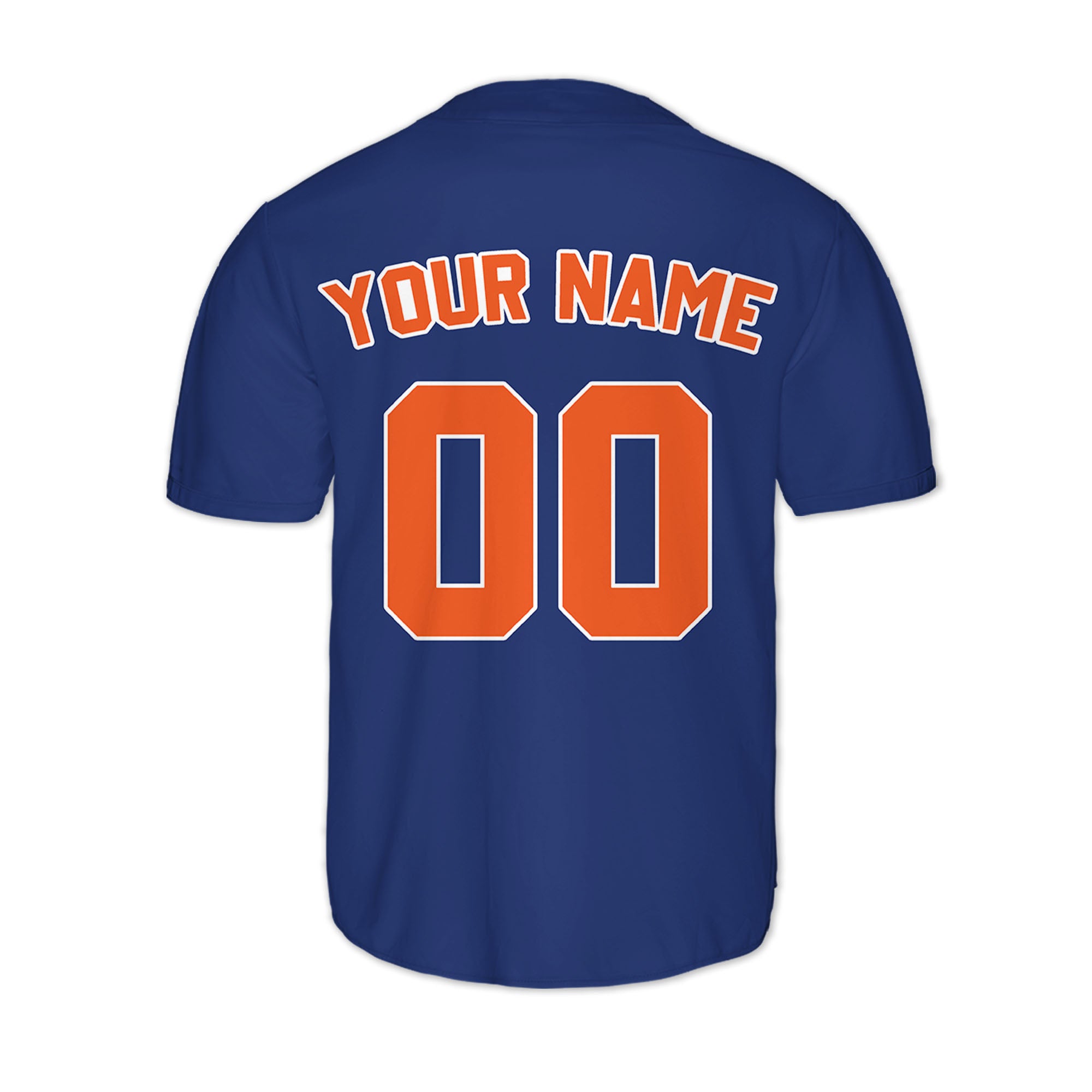 Custom-Blue-Orange--Baseball-Jersey