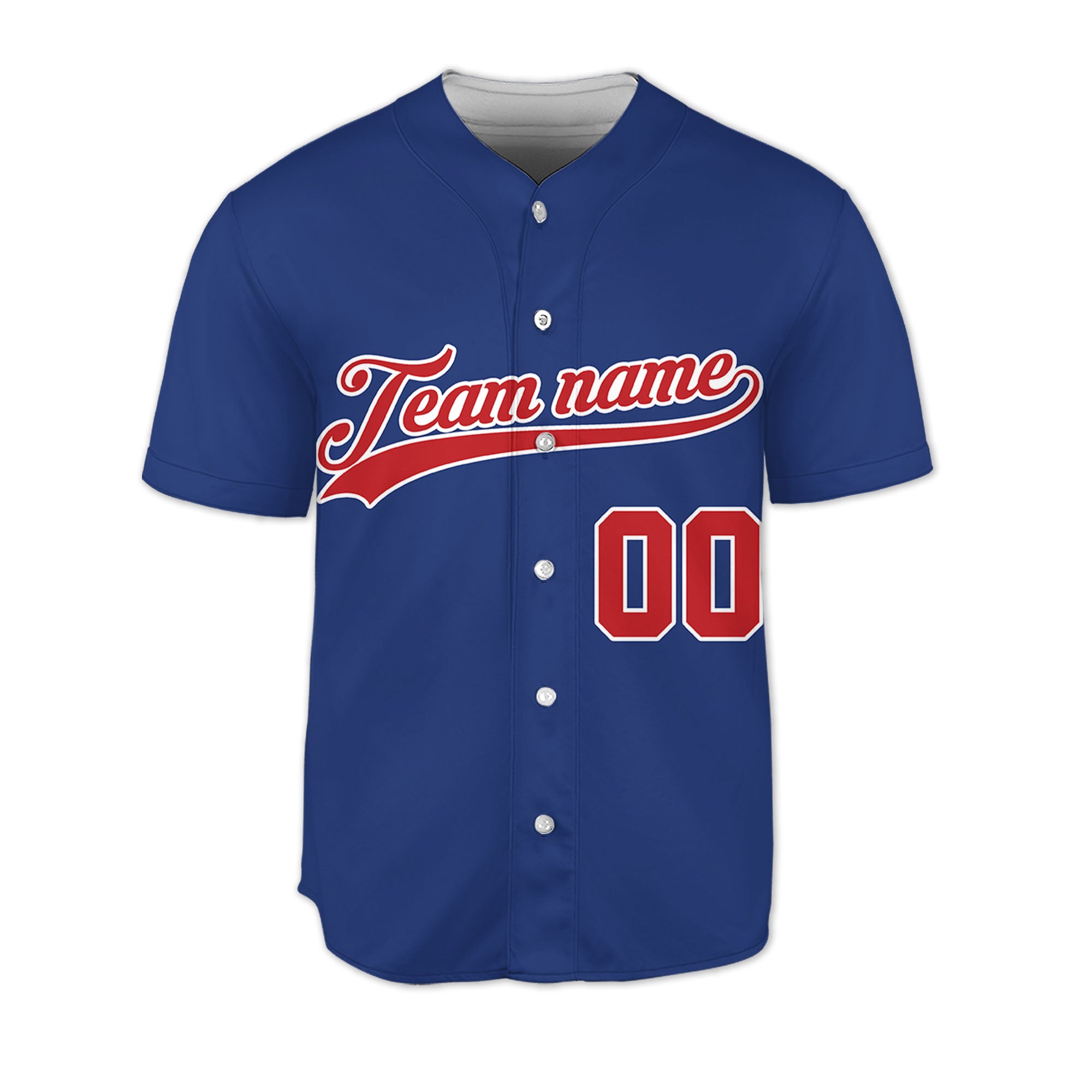 Custom-Blue-Red-Baseball-Jersey