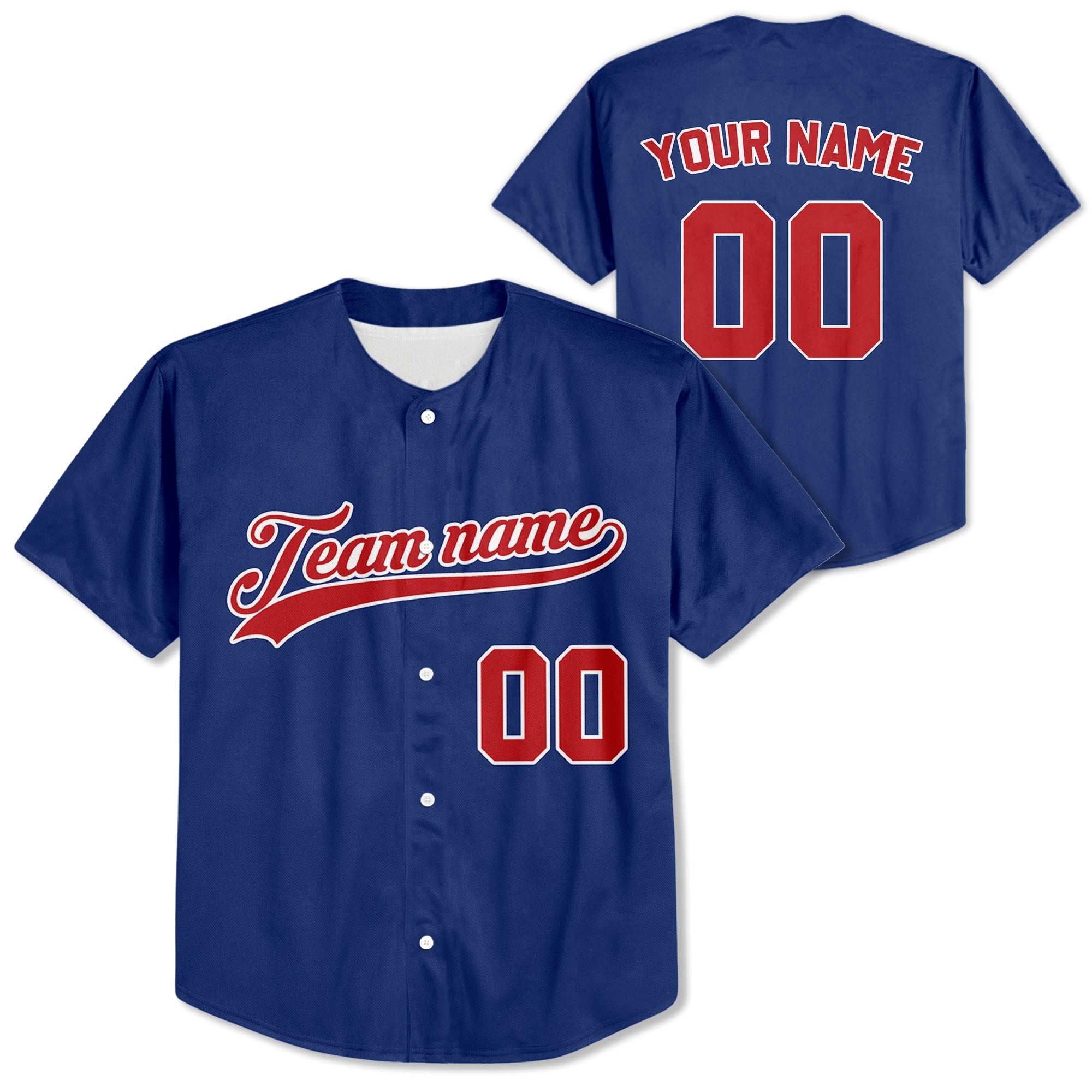 Custom-Blue-Red-Baseball-Jersey