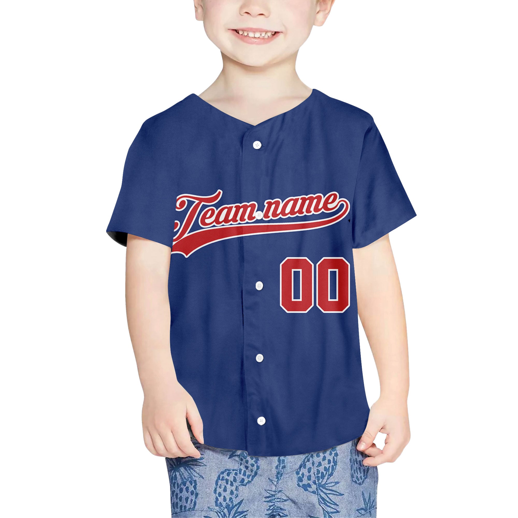 Custom-Blue-Red-Baseball-Jersey
