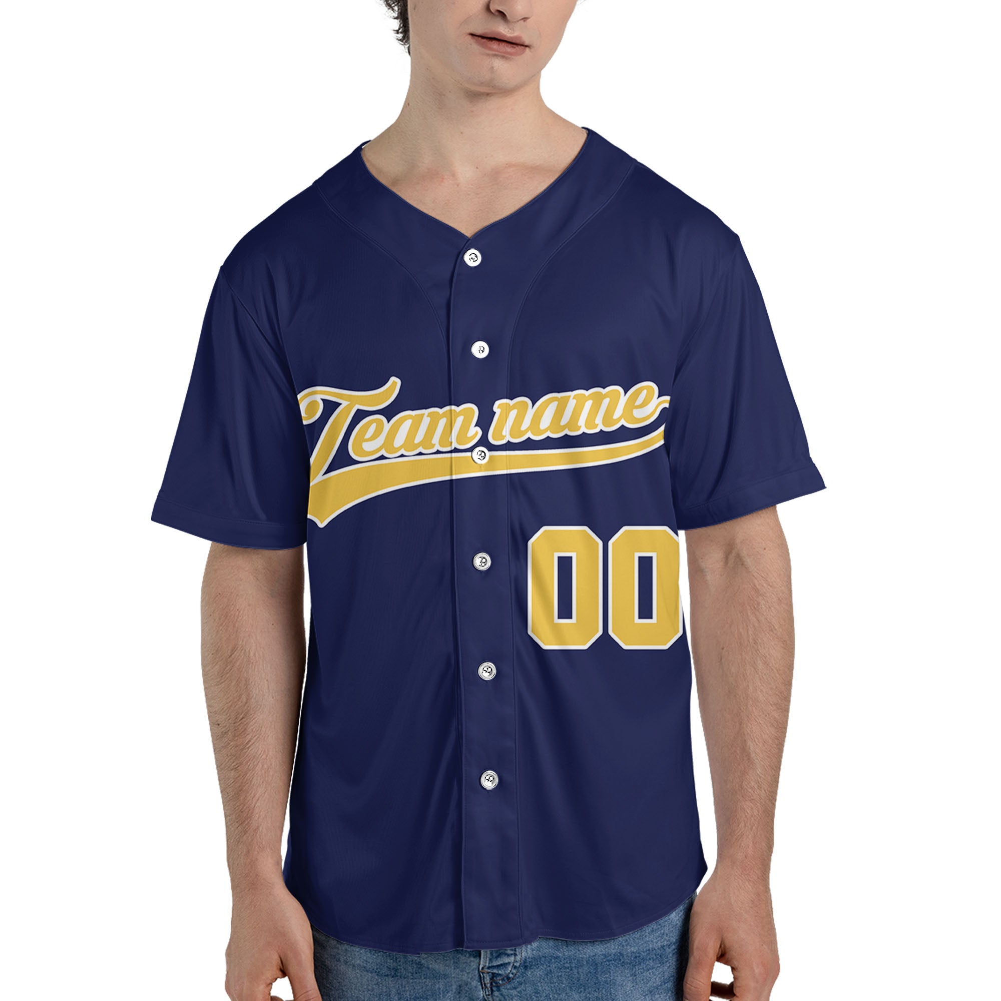 Custom-Blue-Yellow-Baseball-Jersey