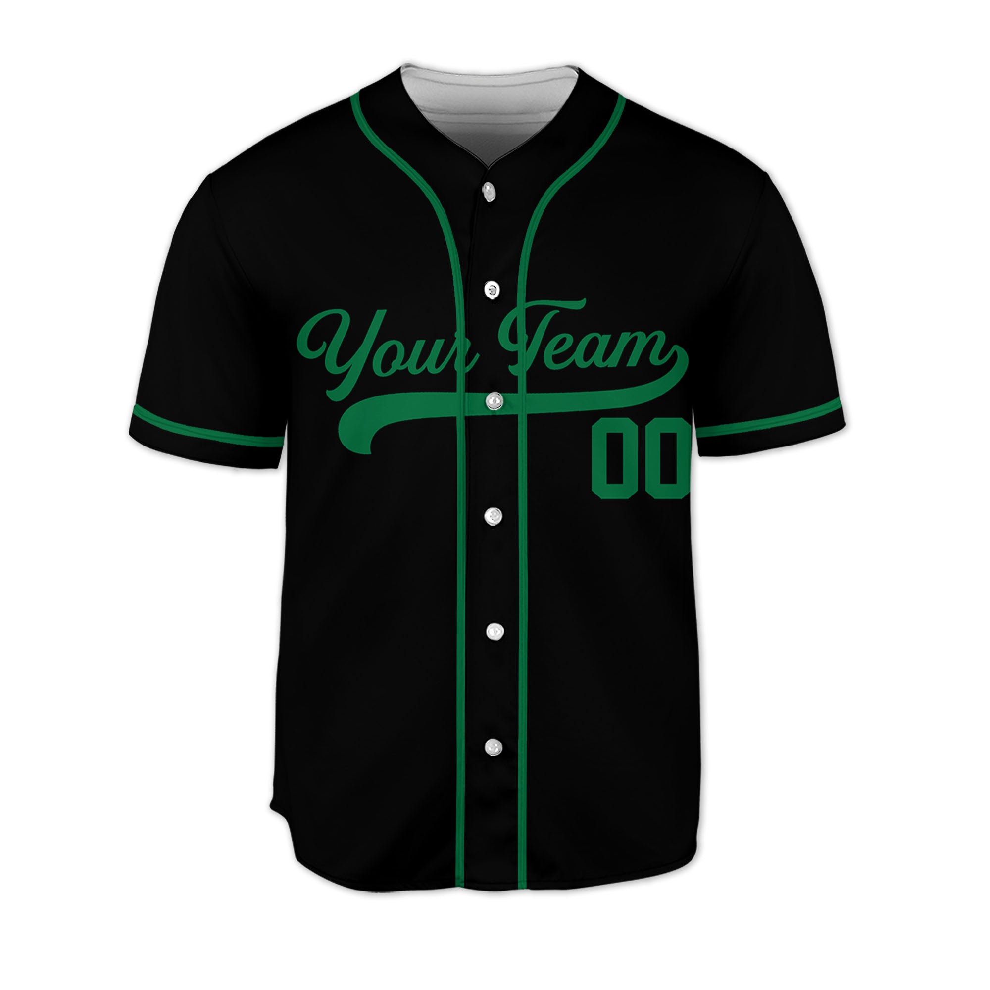 Custom-Colors-Baseball-Jersey-Sports-Team-Personalized-Text-And-Number-Green