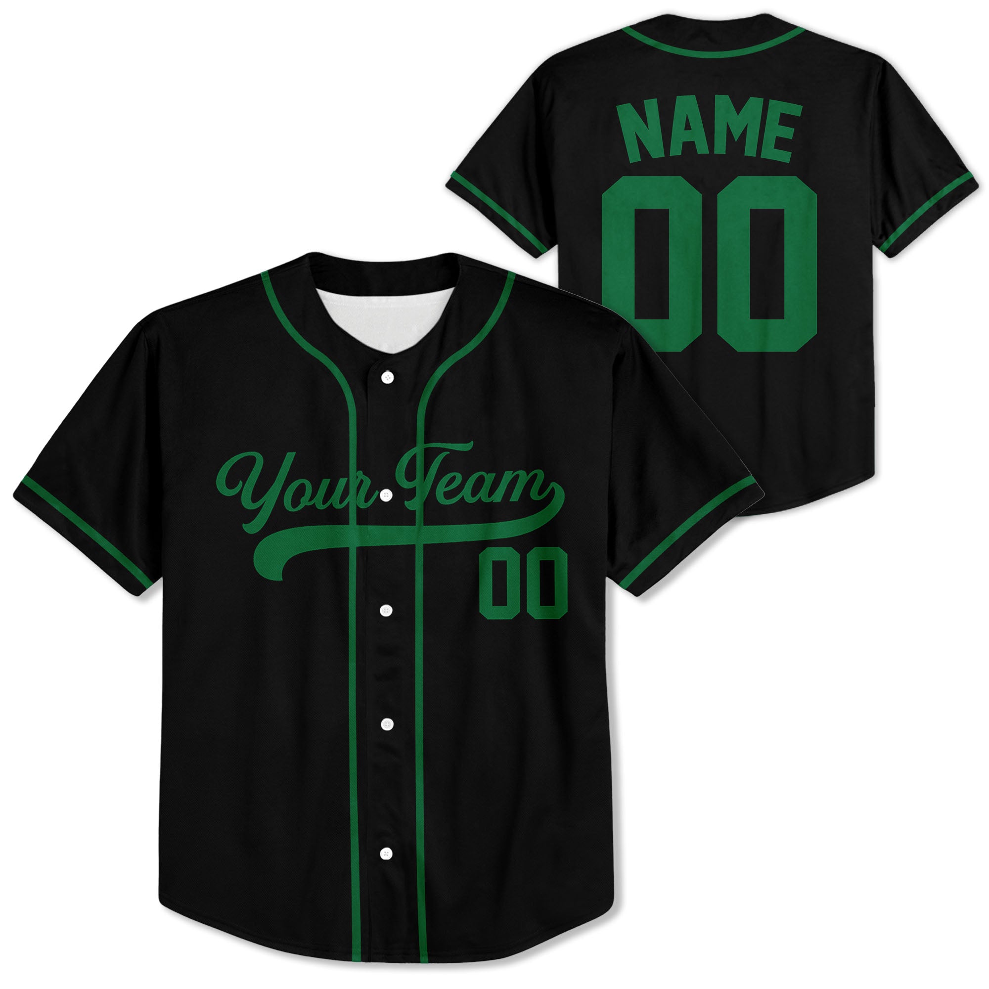 Custom-Colors-Baseball-Jersey-Sports-Team-Personalized-Text-And-Number-Green