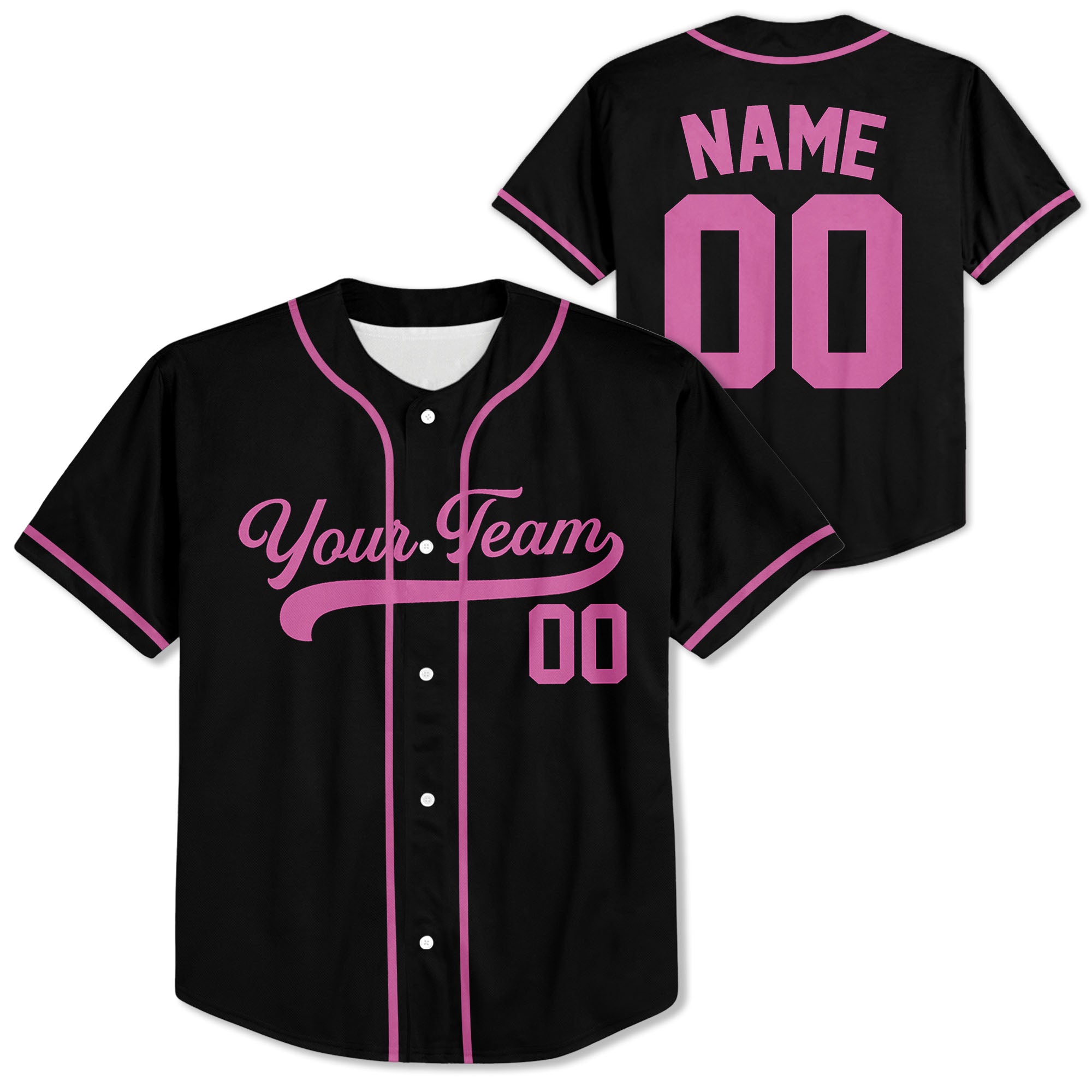 Custom-Colors-Baseball-Jersey-Sports-Team-Personalized-Text-And-Number-Pink