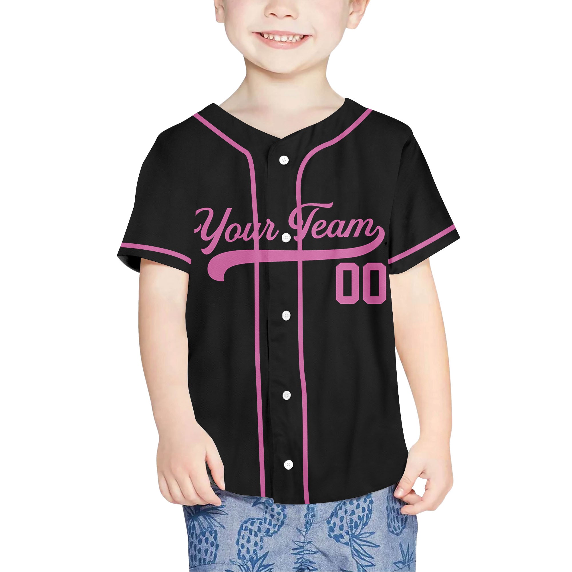 Custom-Colors-Baseball-Jersey-Sports-Team-Personalized-Text-And-Number-Pink