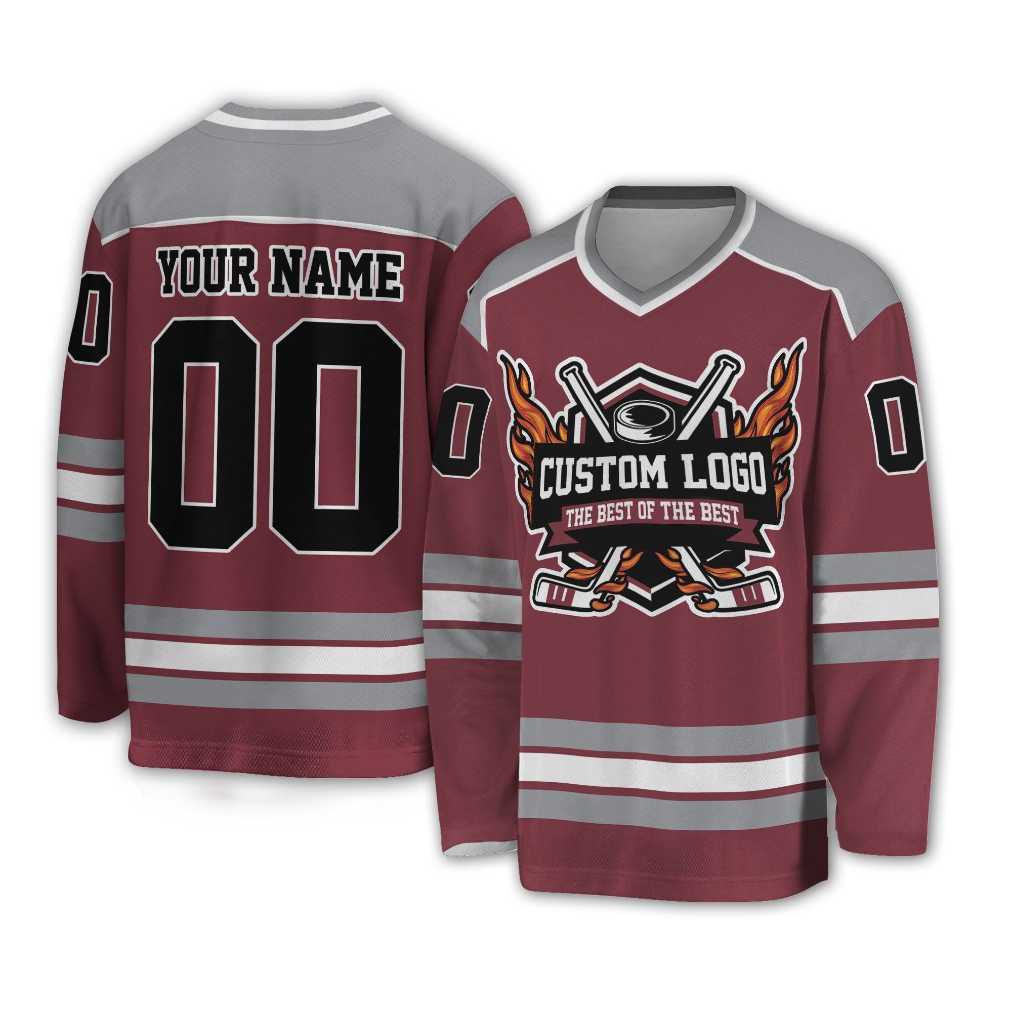 custom-cool-amateur-team-up-hockey-jersey-maroon-and-grey-i3-1093