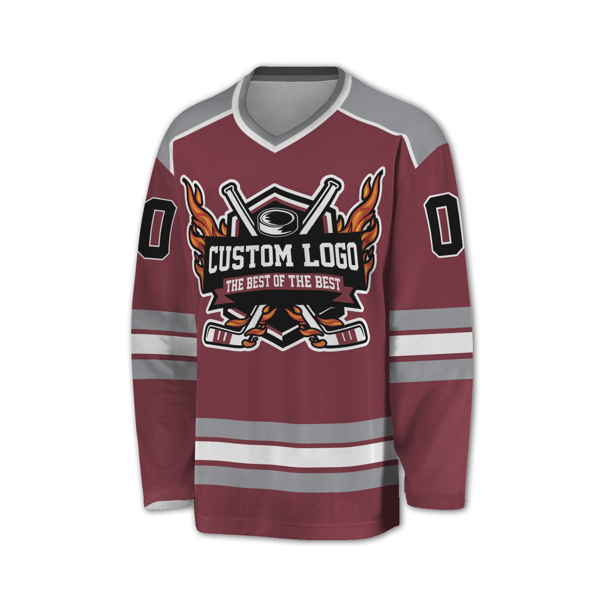 custom-cool-amateur-team-up-hockey-jersey-maroon-and-grey-i3-1093