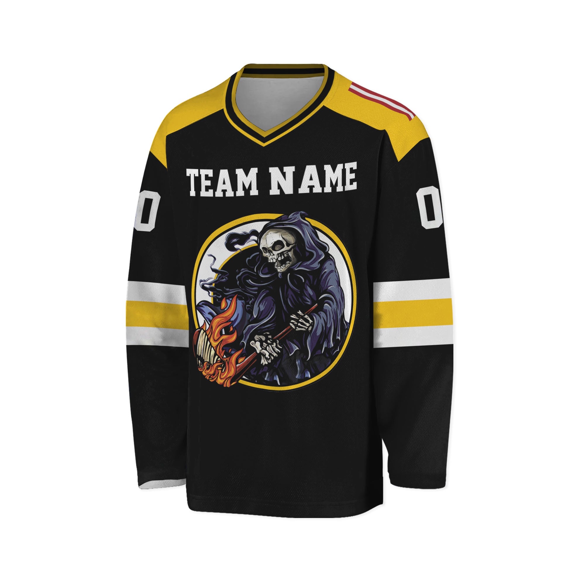 Custom-Famous-Reaper-Hockey-Team-Brown-Bears-Black-and-Yellow-I2
