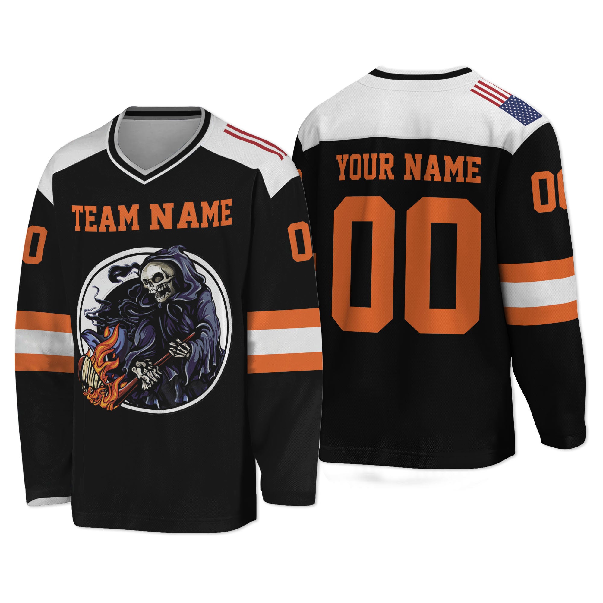 Custom-Famous-Reaper-Hockey-Team-FLyers-Black-and-Orange-I2