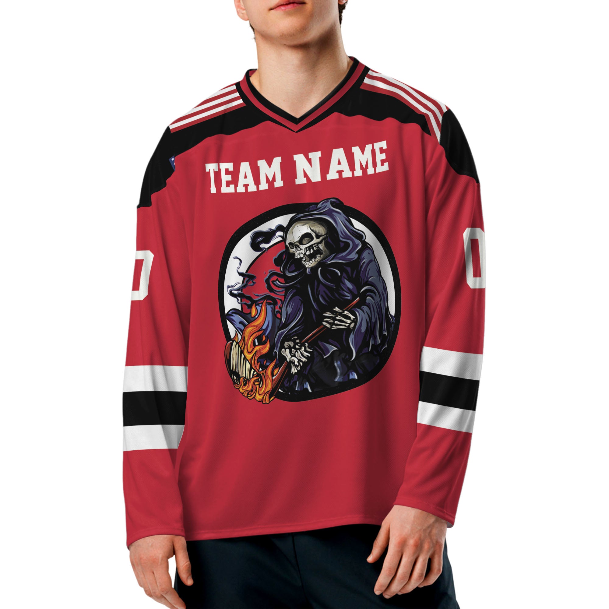 Custom-Famous-Reaper-Hockey-Team-Hurricanes-Red-and-Black-I2