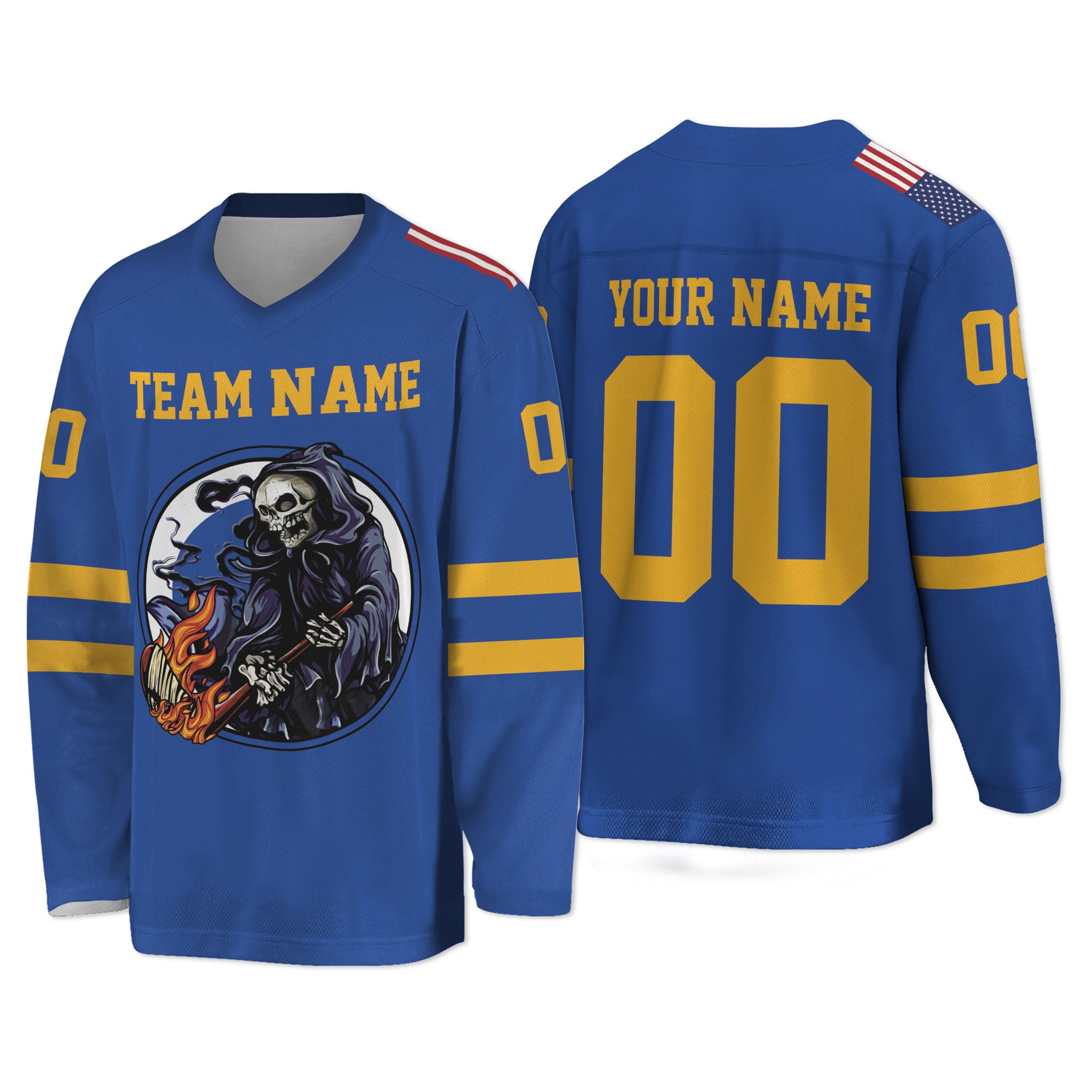 Custom-Famous-Reaper-Hockey-Team-Sabre-Royal-Blue-I2
