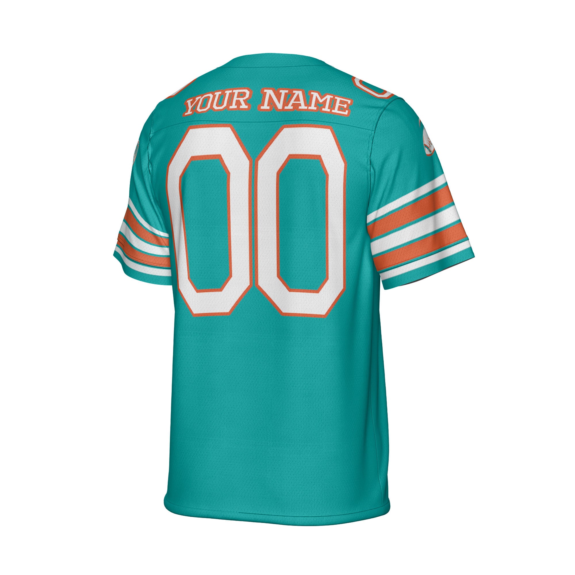 Custom-Famous-Team-Amazing-Star-Sport-Turquoise-Stripe-Football-Jersey--I3