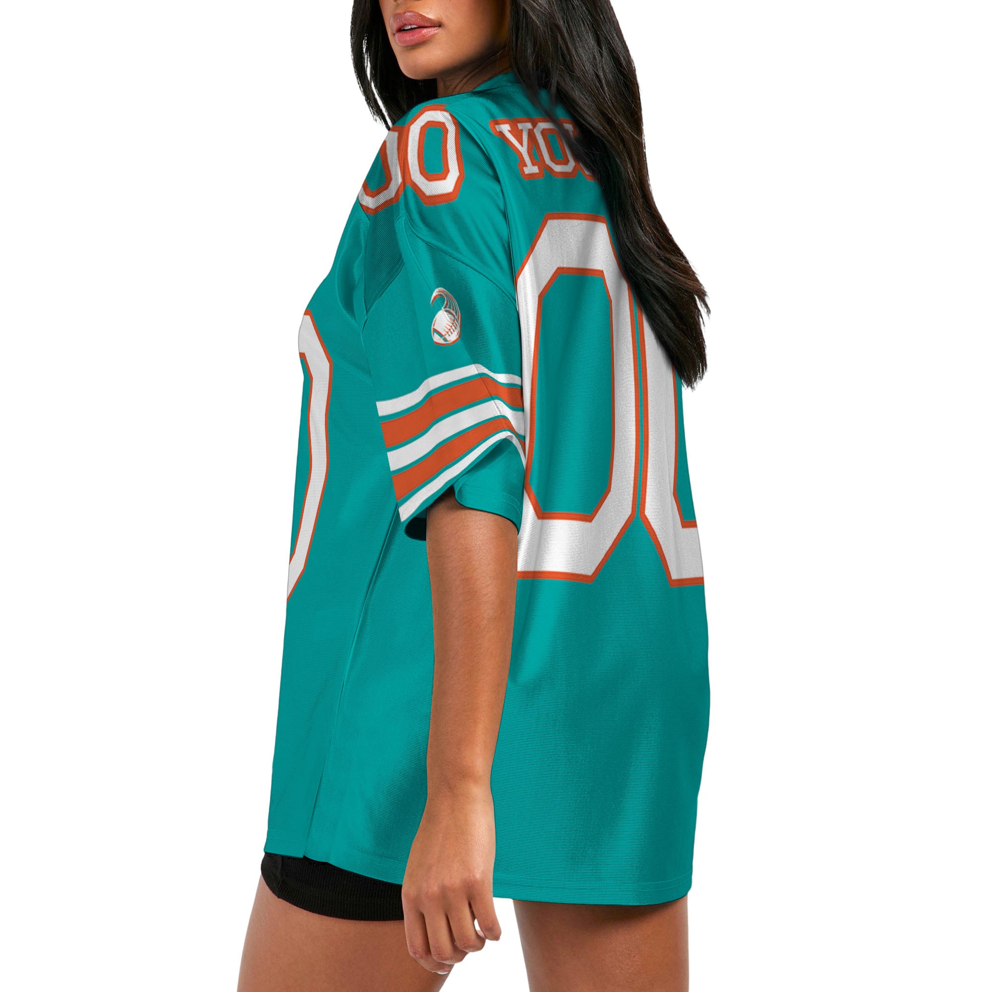 Custom-Famous-Team-Amazing-Star-Sport-Turquoise-Stripe-Football-Jersey--I3