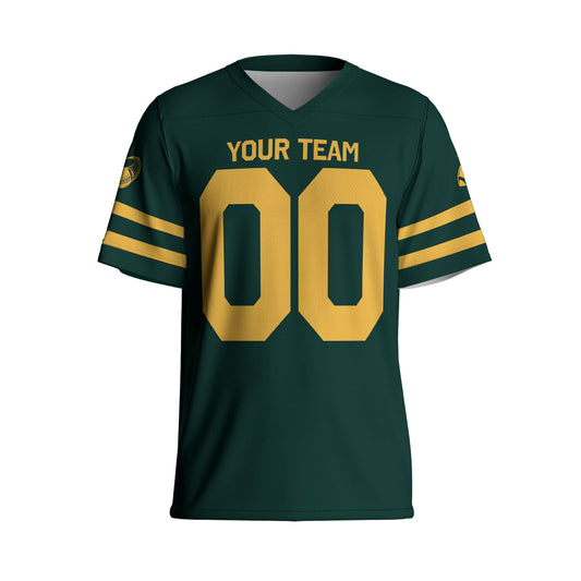 Custom-Famous-Team-Awesome-Star-Sport-Green-Simple--Football-Jersey-I3
