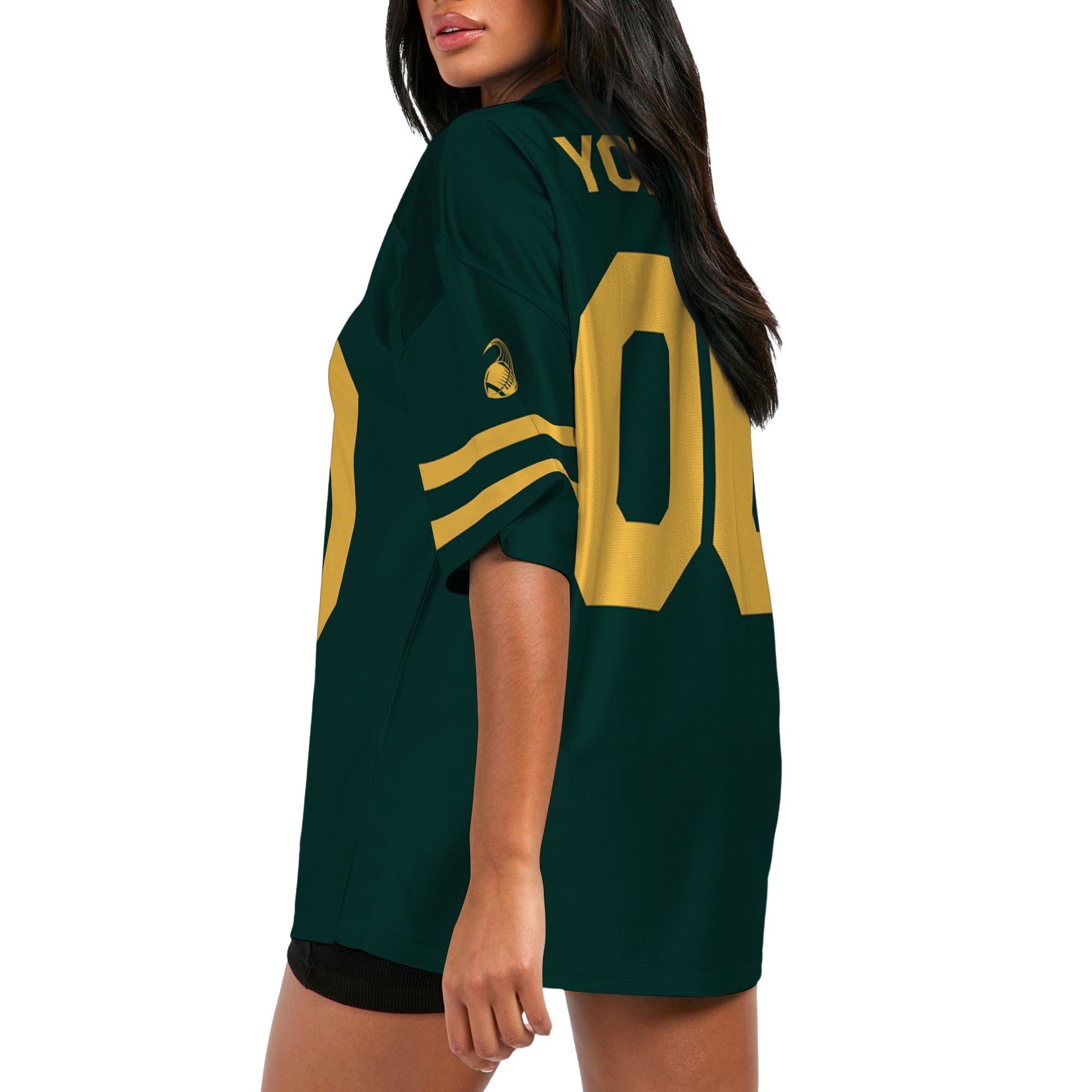 Custom-Famous-Team-Awesome-Star-Sport-Green-Simple--Football-Jersey-I3