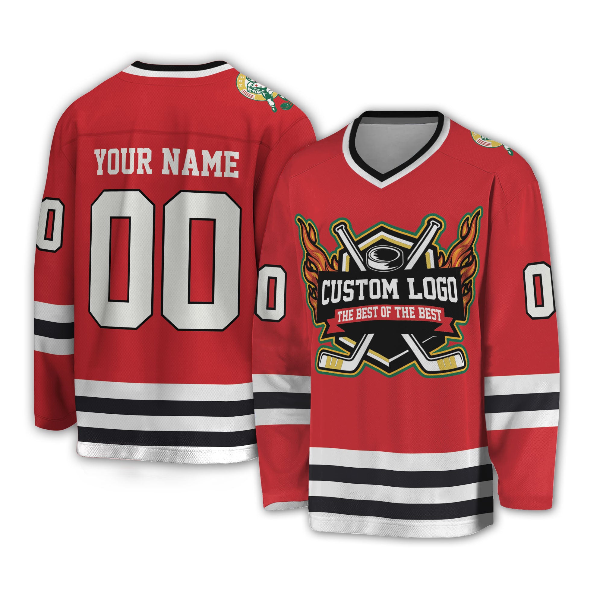 Custom Famous Team CB Red Yellow Green Hockey TKA24