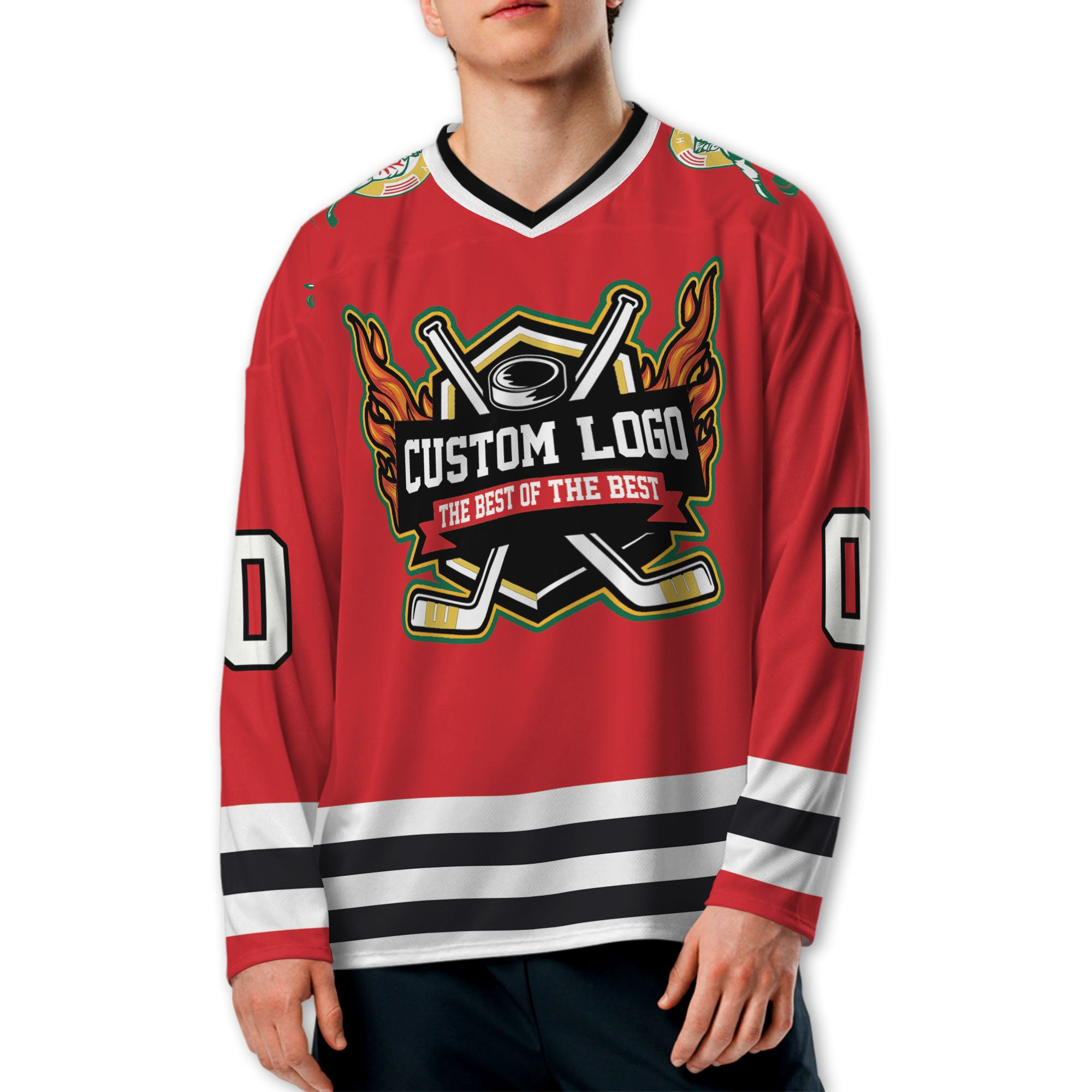 Custom Famous Team CB Red Yellow Green Hockey TKA24