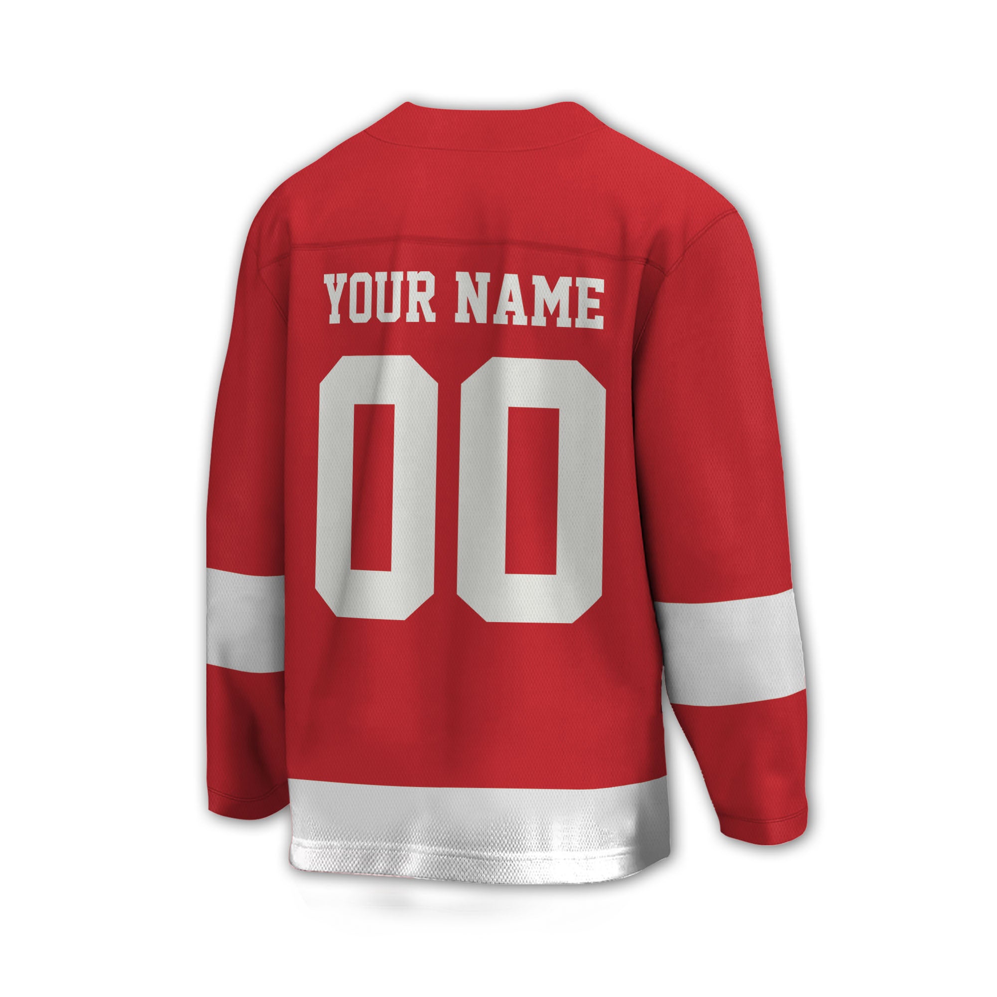 Custom Famous Team DRW All Red and White Hockey TKA26