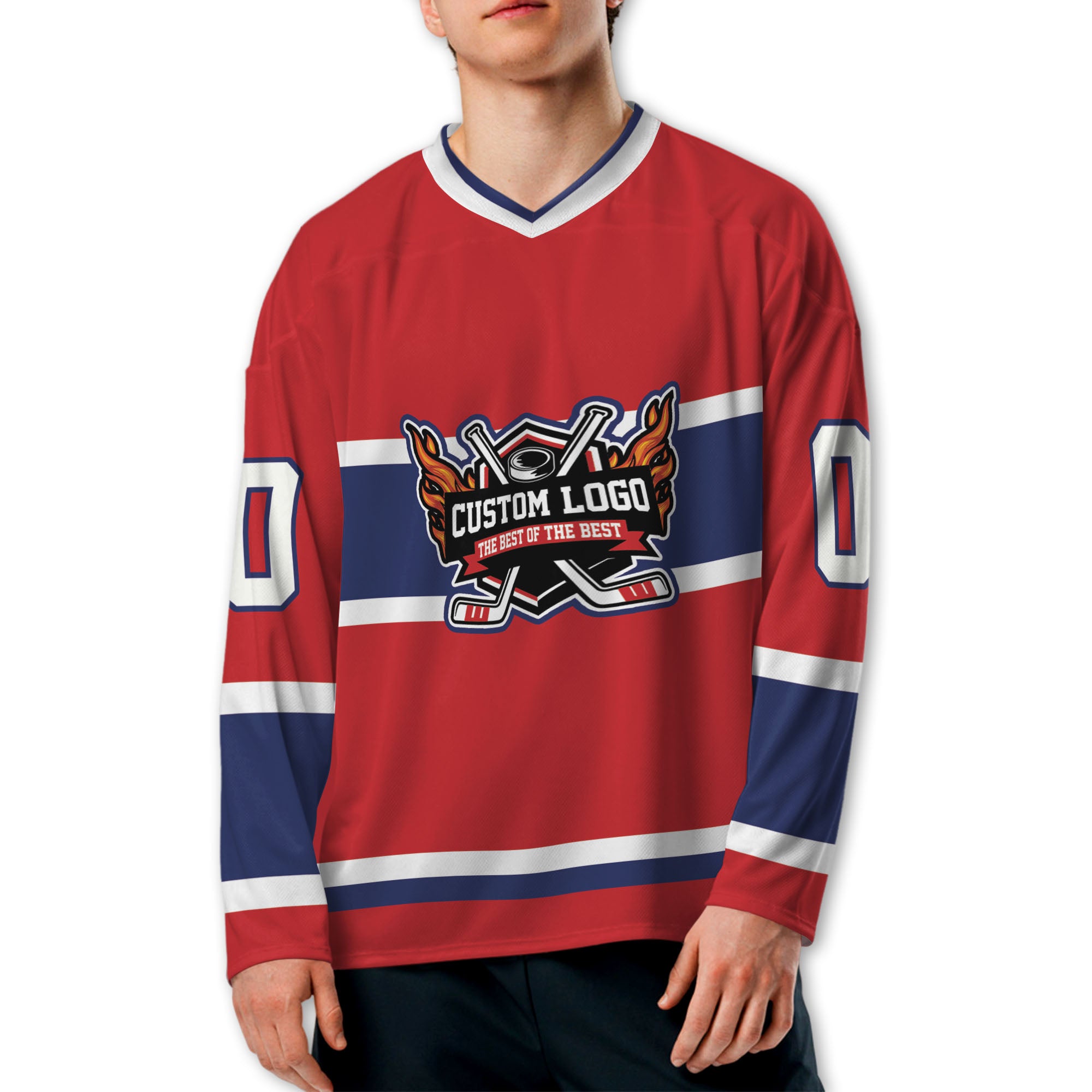 Custom Famous Team MC All Red Hockey TKA21