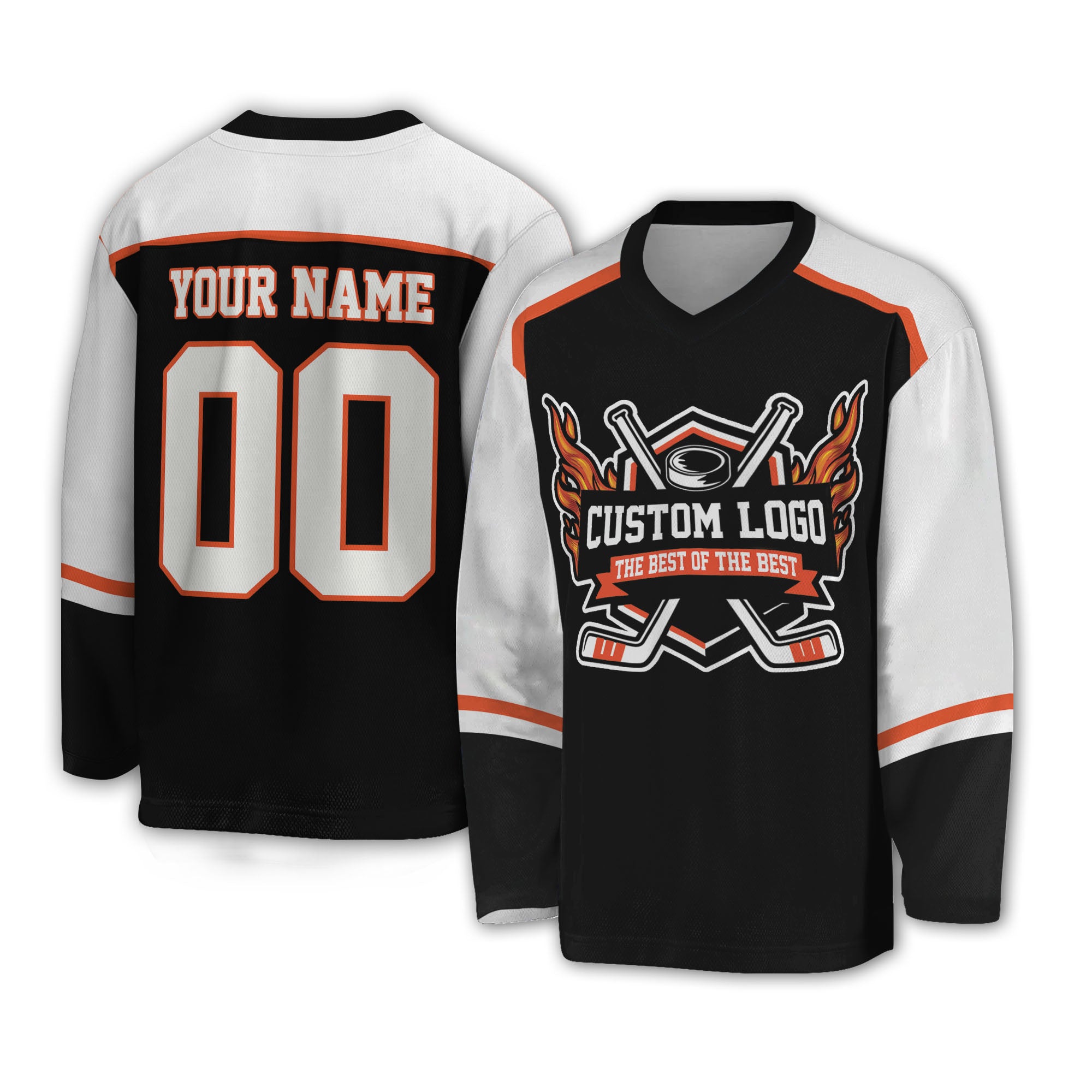 Custom Famous Team PF Black and White Hockey TKA25