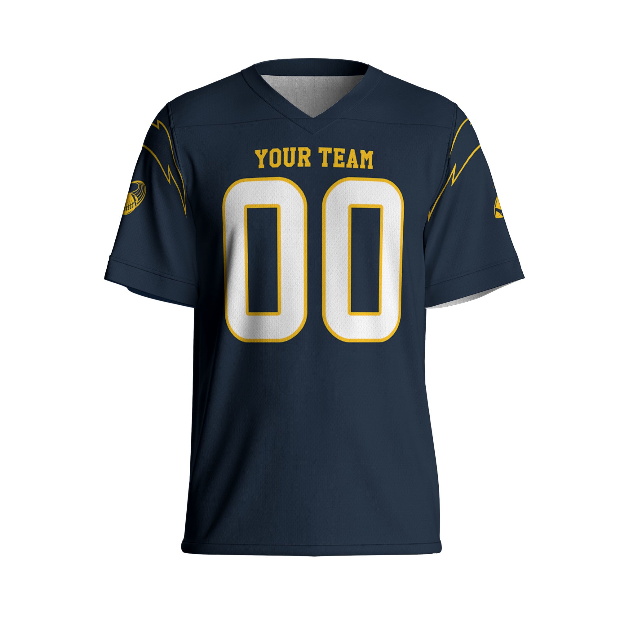 Custom-Famous-Team-Super-Charger-Sport-Classic-Dark-Blue-Football-Jersey--I3